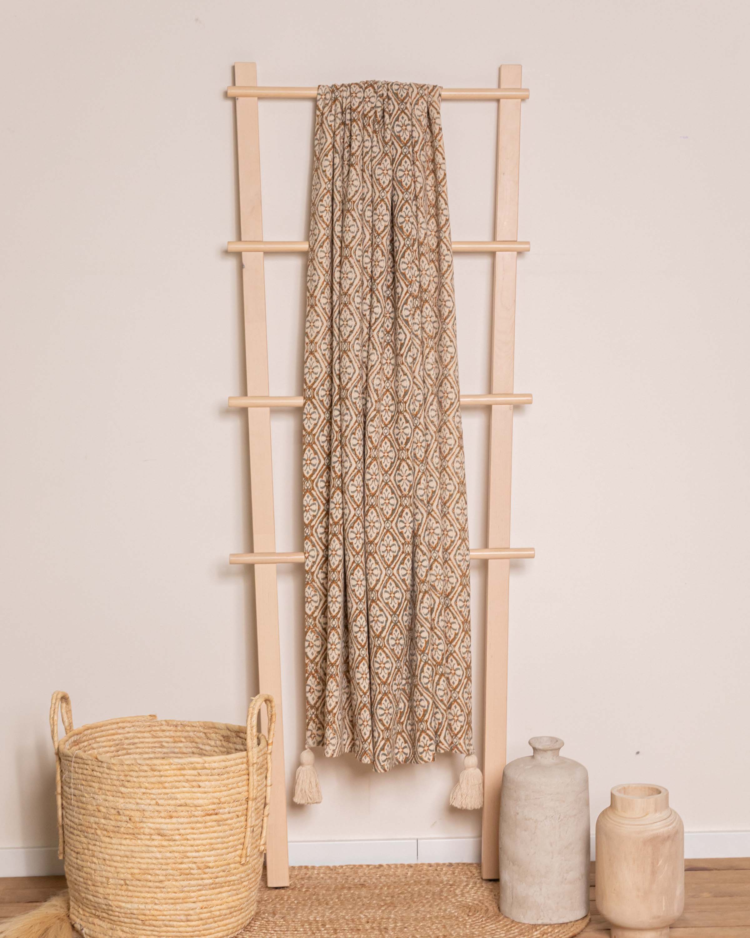 Plaid Algodón Raquel Ocre