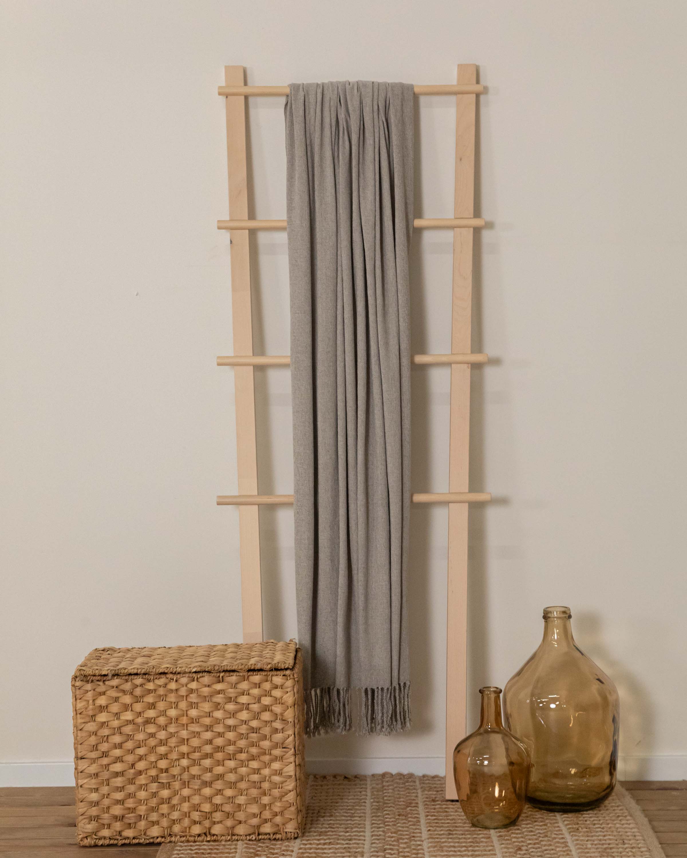 Plaid Chenilla Gris Claro