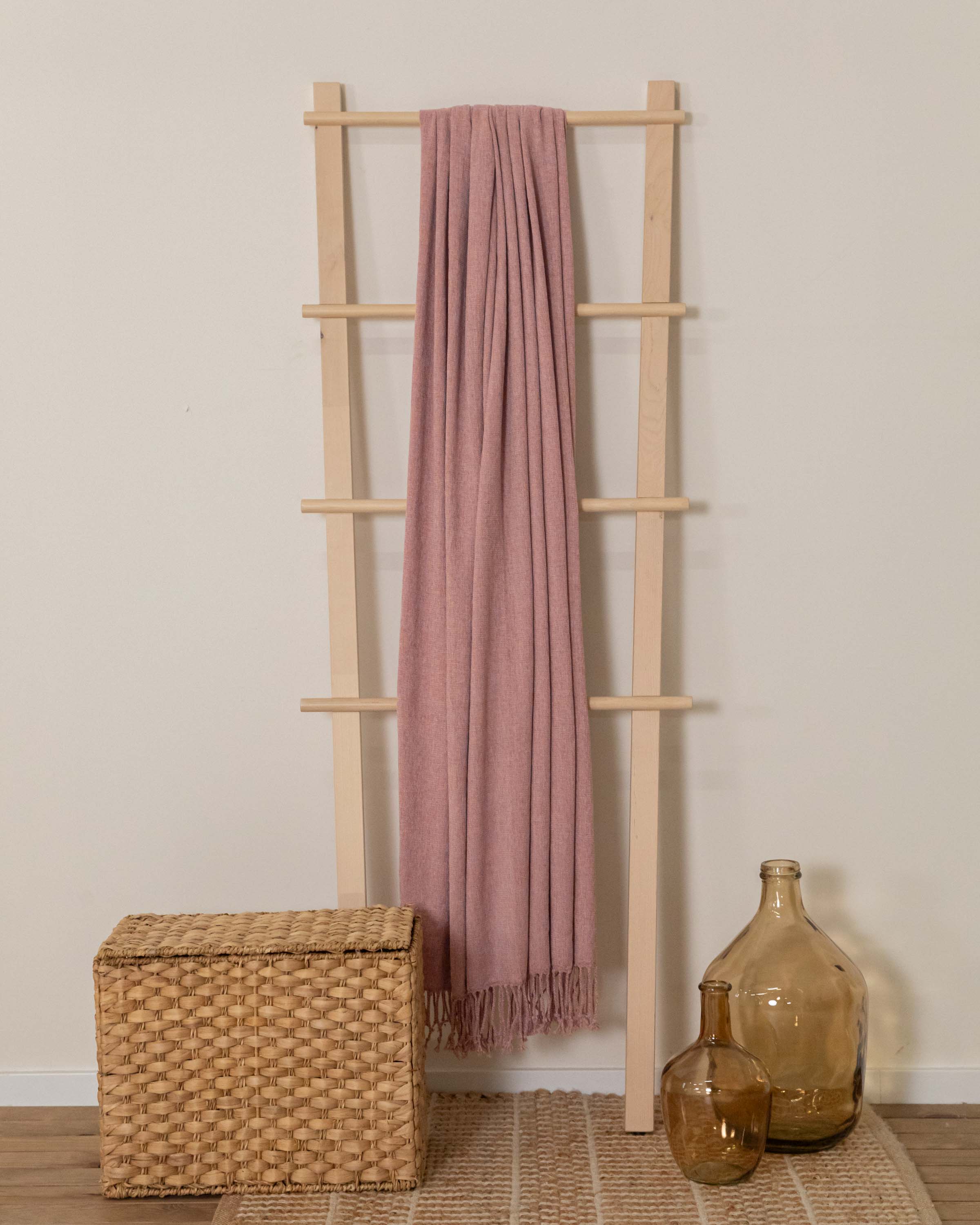 Plaid Chenilla Rosa Keike