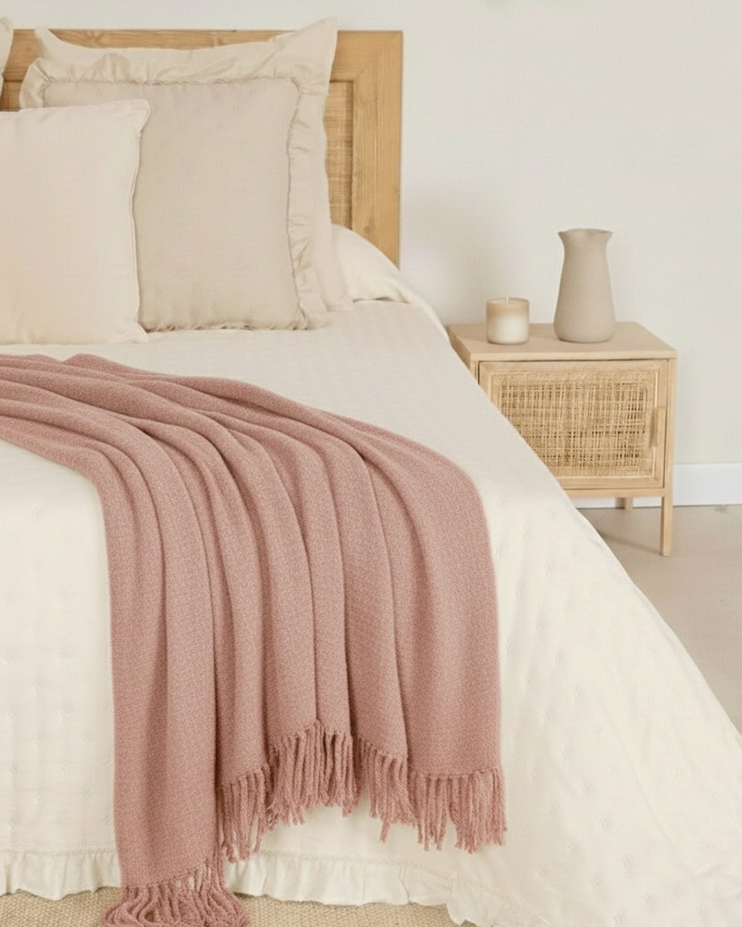 Plaid Chenilla Rosa Keike