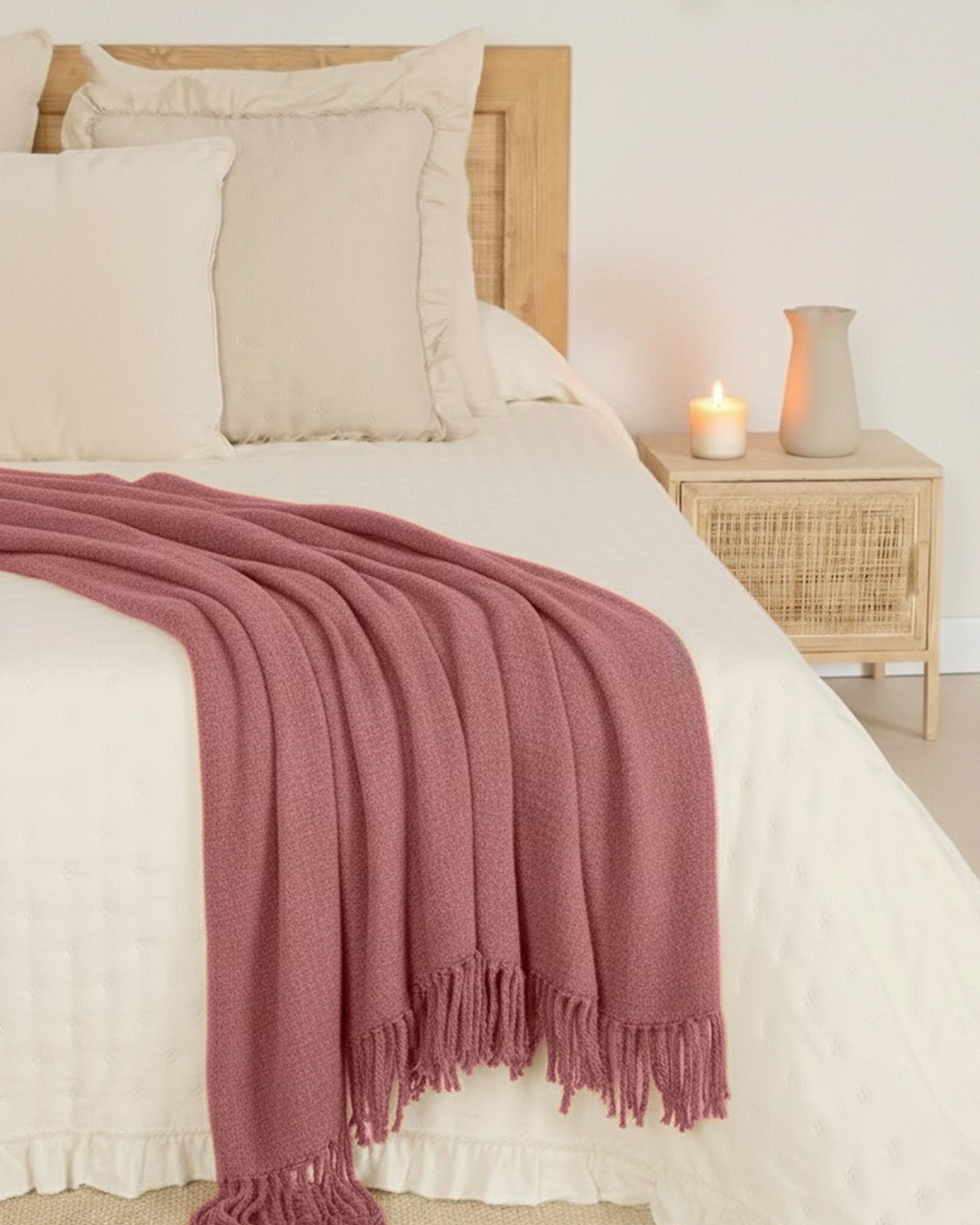 Plaid Chenilla Rosette