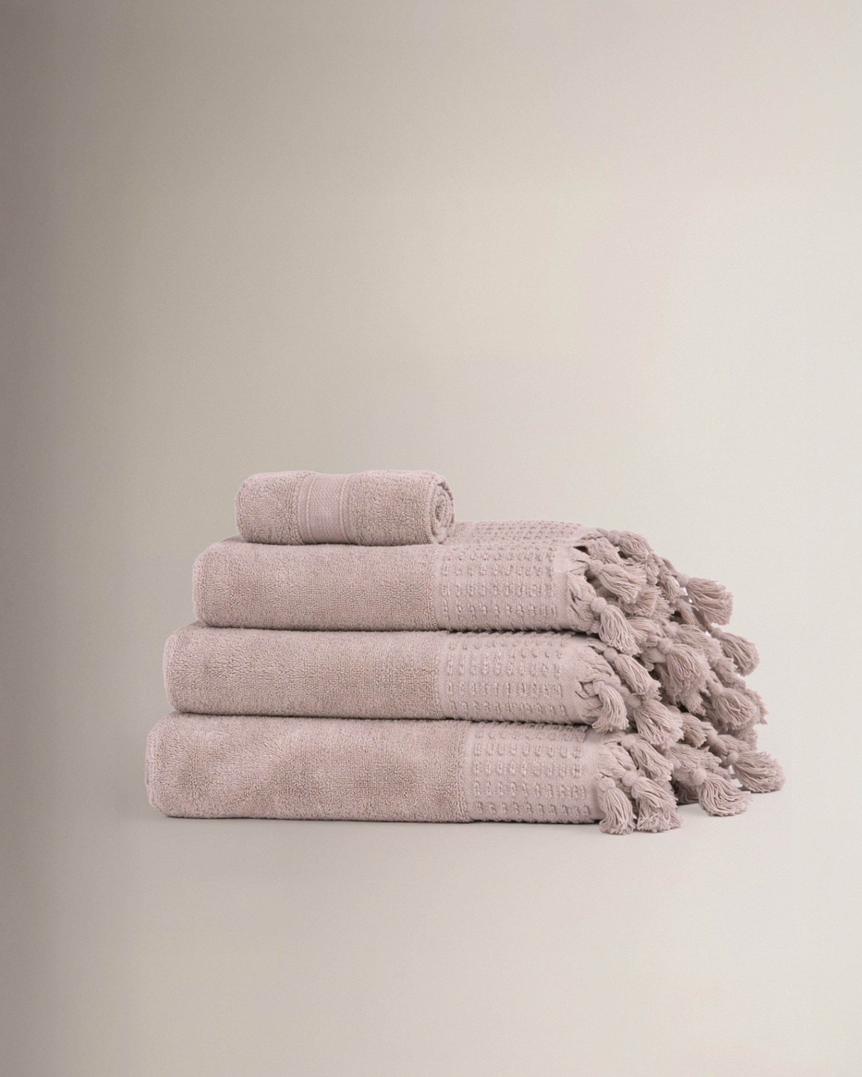 Toalla Flecos Lisa 550g Gris Claro