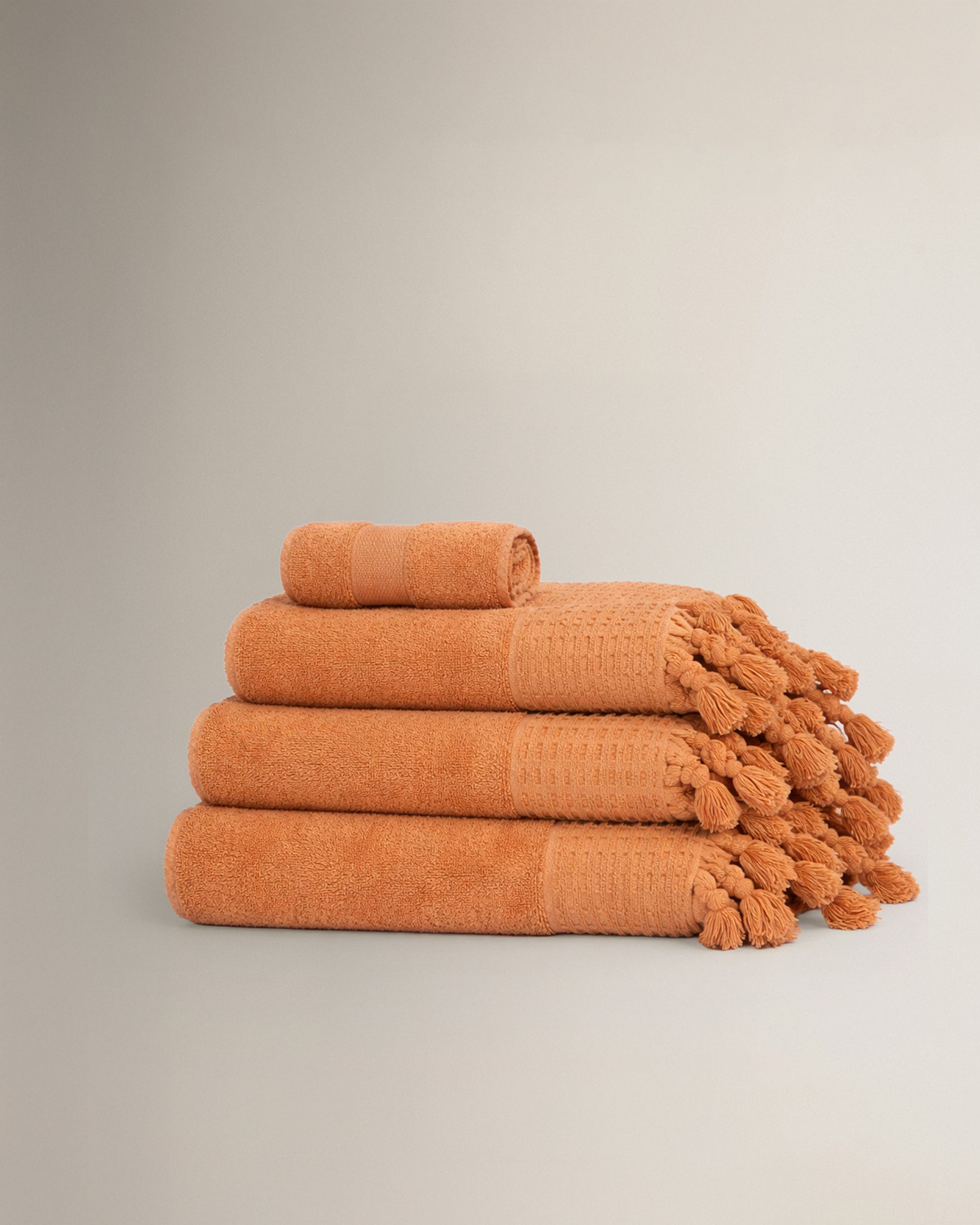 Toalla Flecos Lisa 550g Ocre