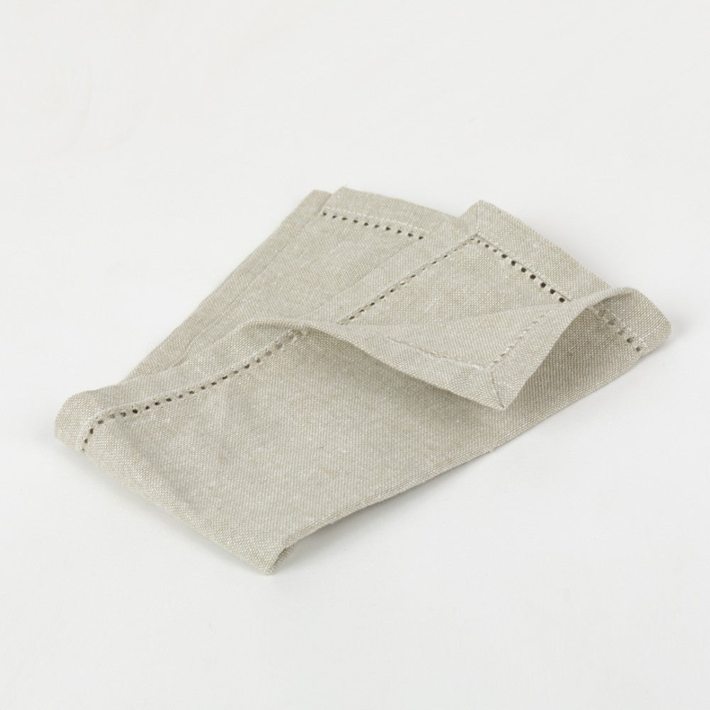 Lot de 4 serviettes grises unies