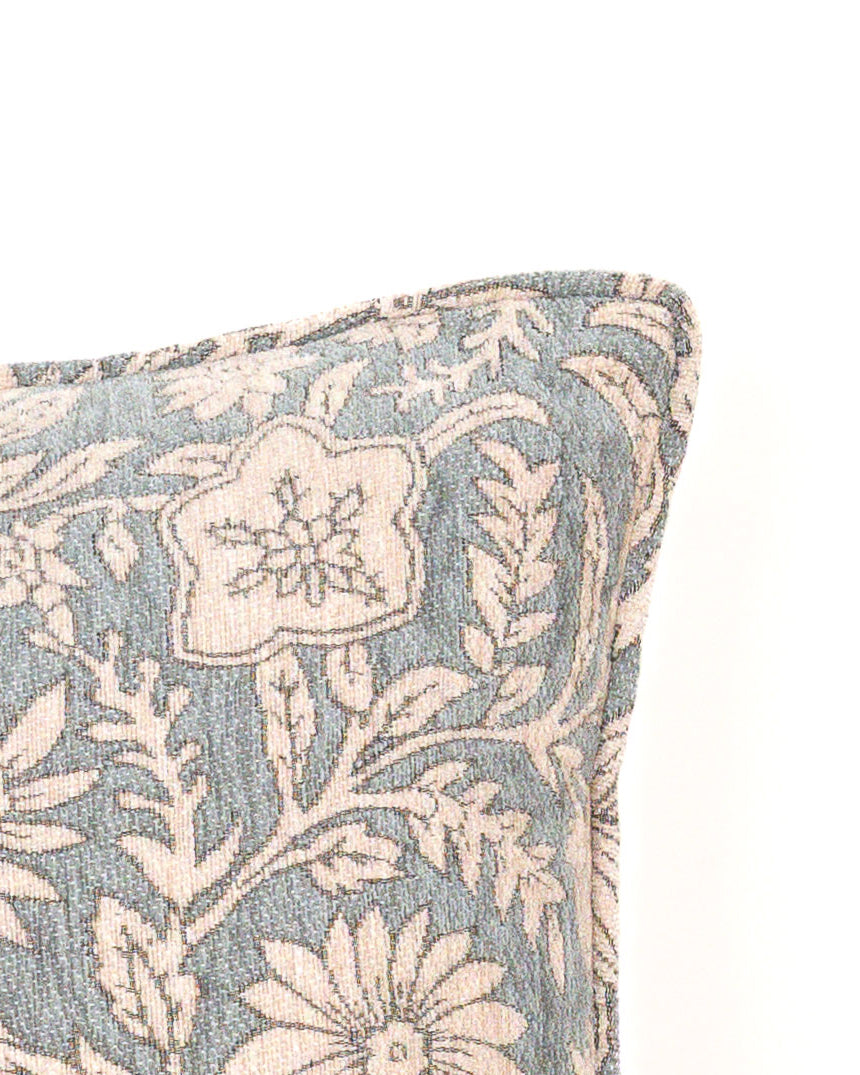 Cojín Jacquard Chenilla Mastella Verde Seco