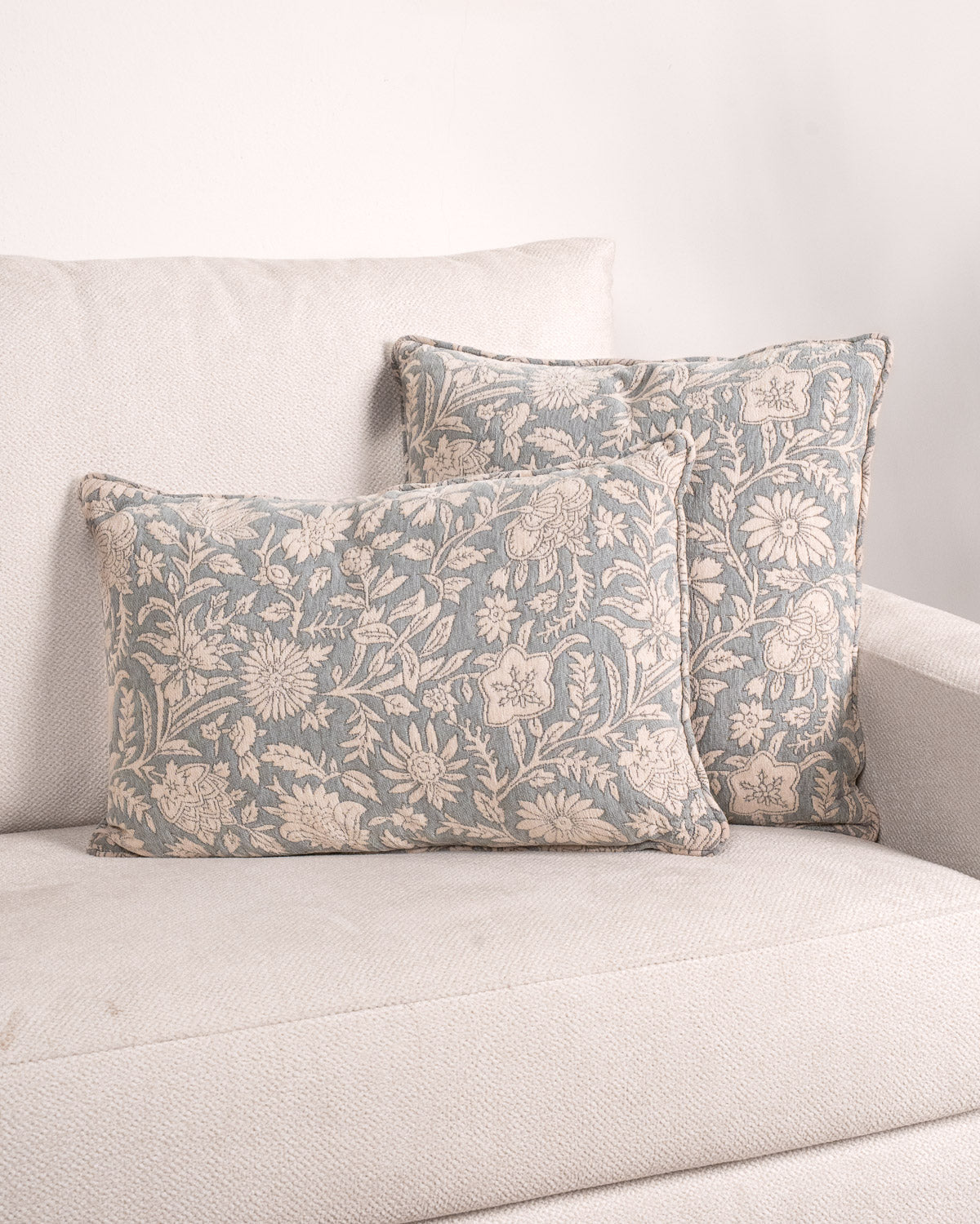 Cojín Jacquard Chenilla Mastella Verde Seco