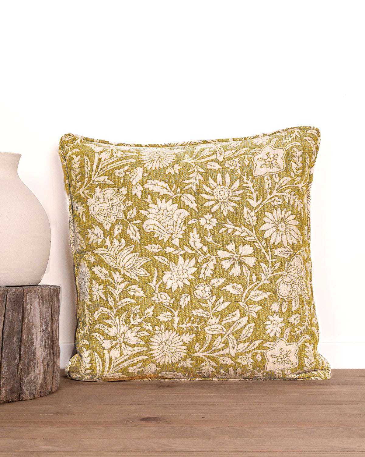 Cojín Jacquard Chenilla Mastella Ocre