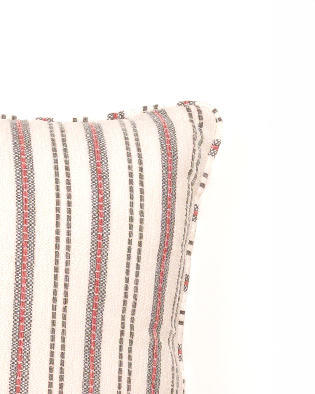 Cojín Jacquard Chenilla Raya Segovia Verde Seco