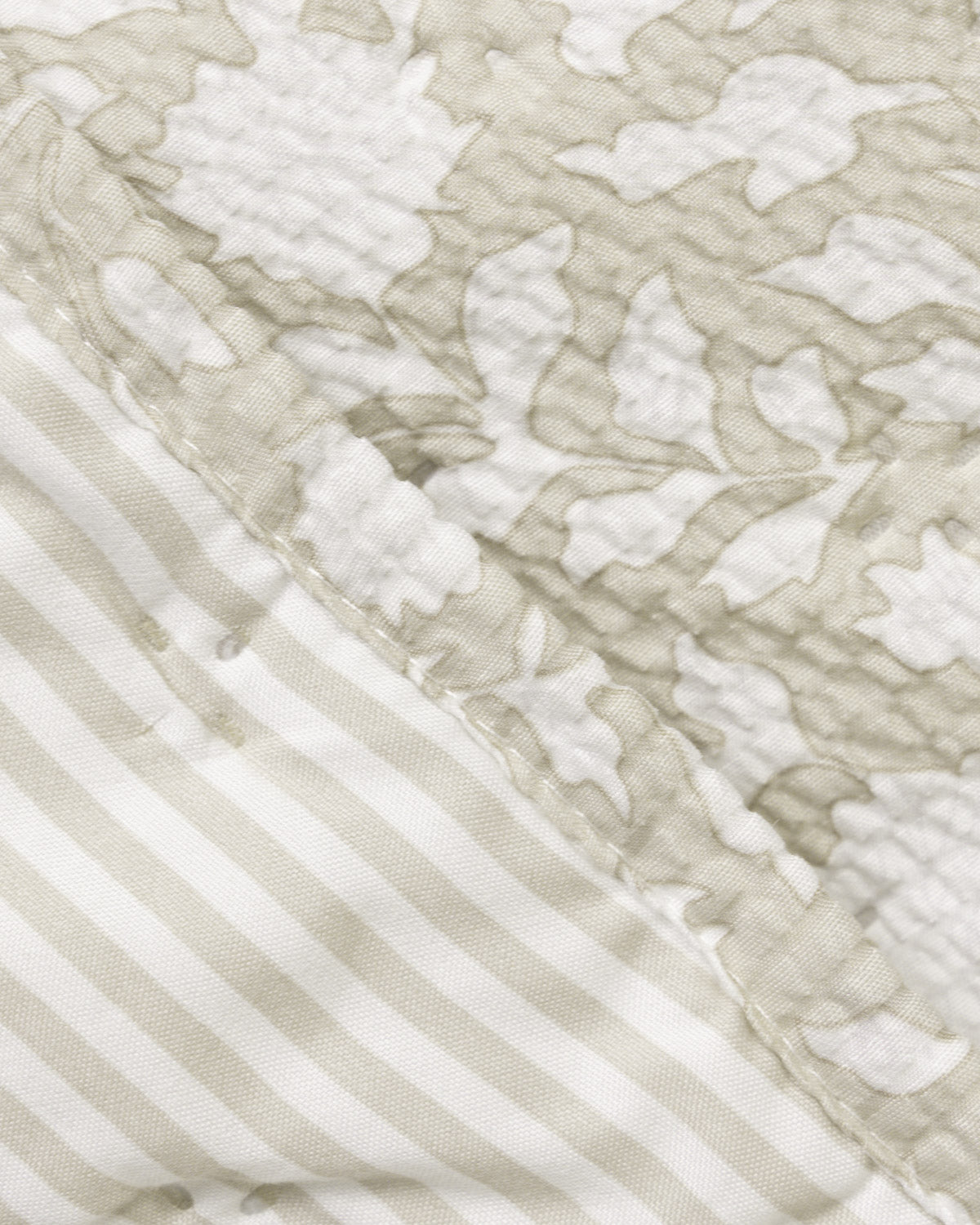 Colcha Seersucker Mozarabe verde seco