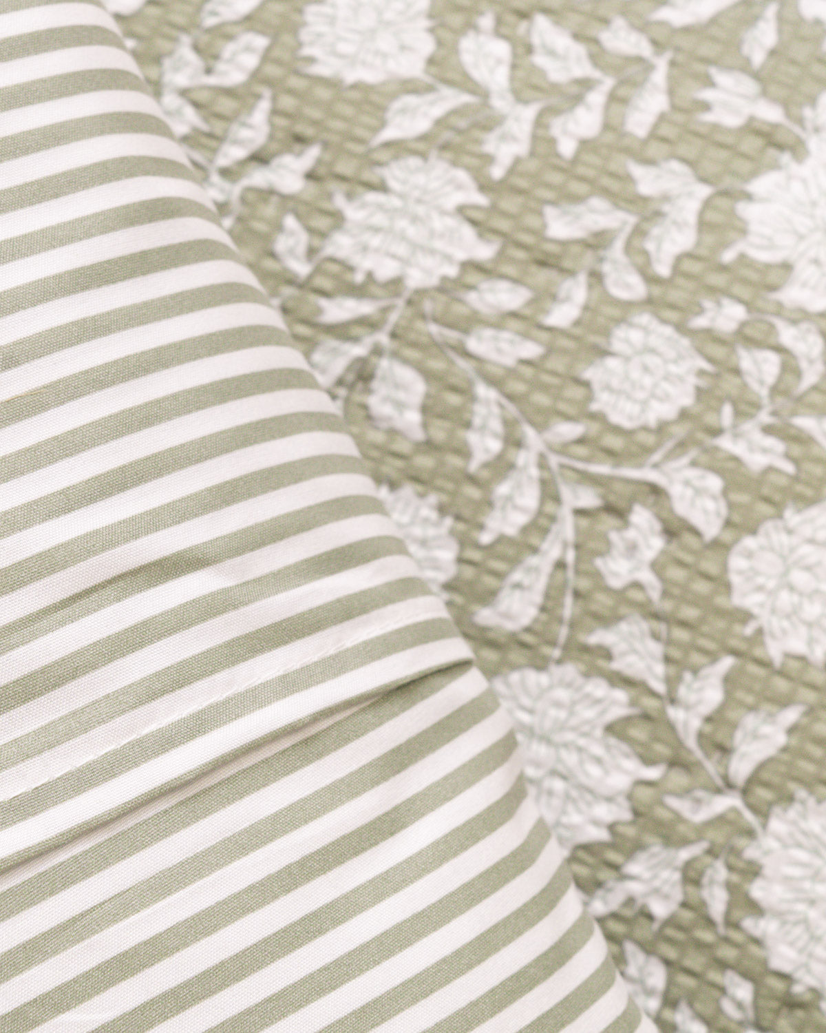 Funda Nórdica Seersucker Mozarabe Verde Seco