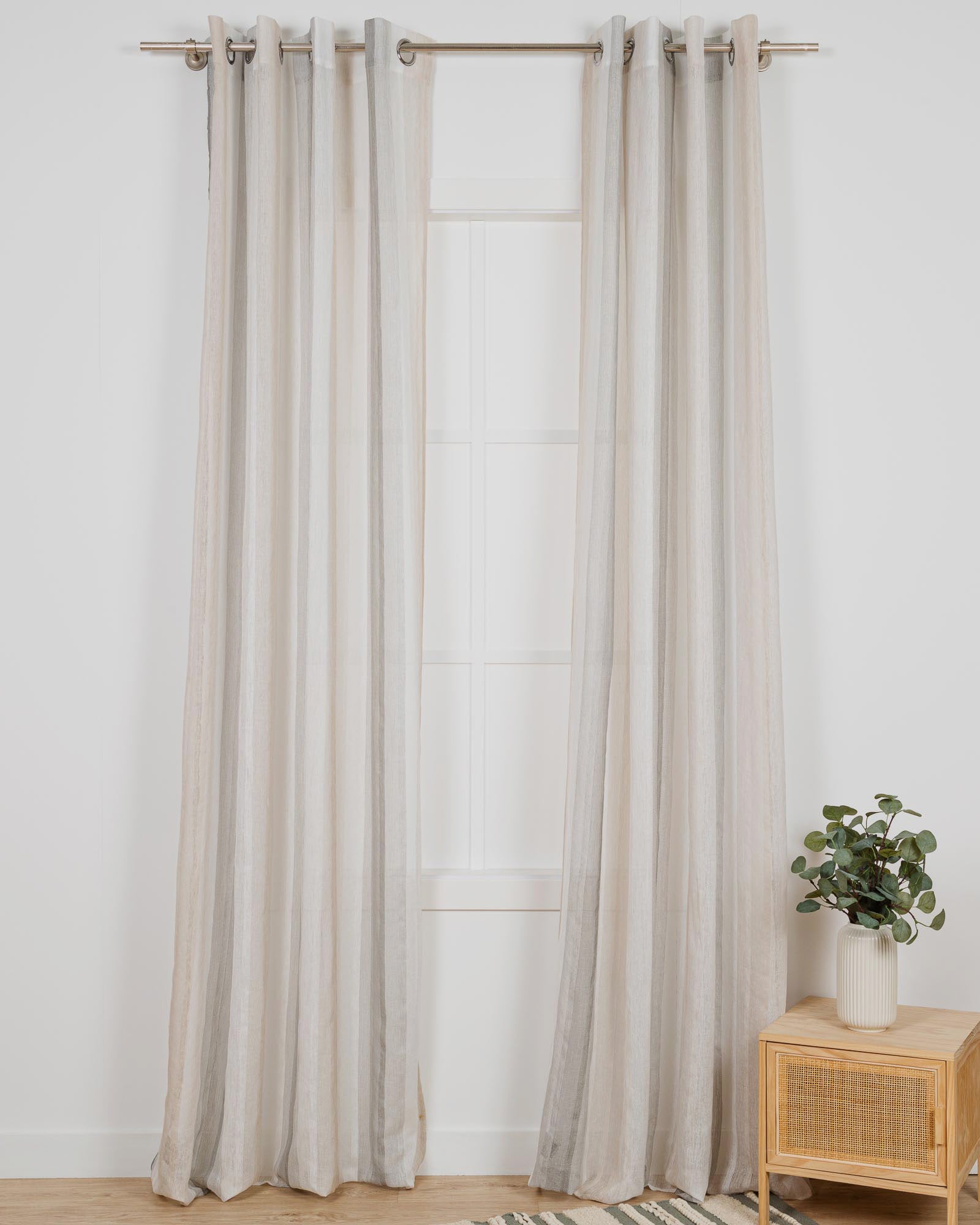 Cortina Ollao Libia Raya Vertical Gris Perla