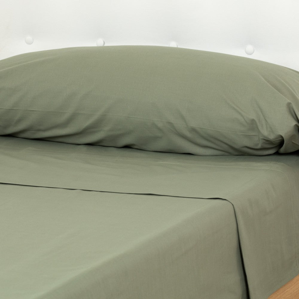 Hunting green percale cotton sheet set (180 thread count)