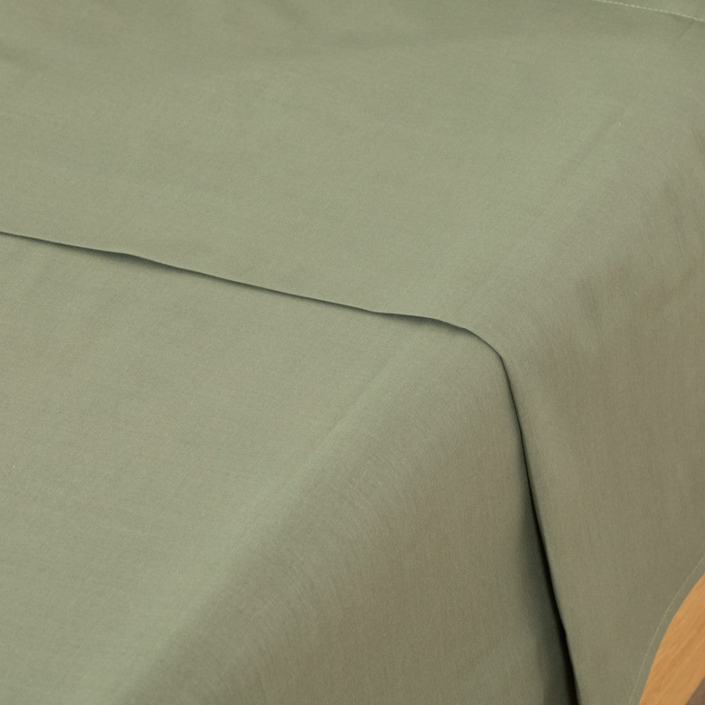 Hunting green percale cotton sheet set (180 thread count)