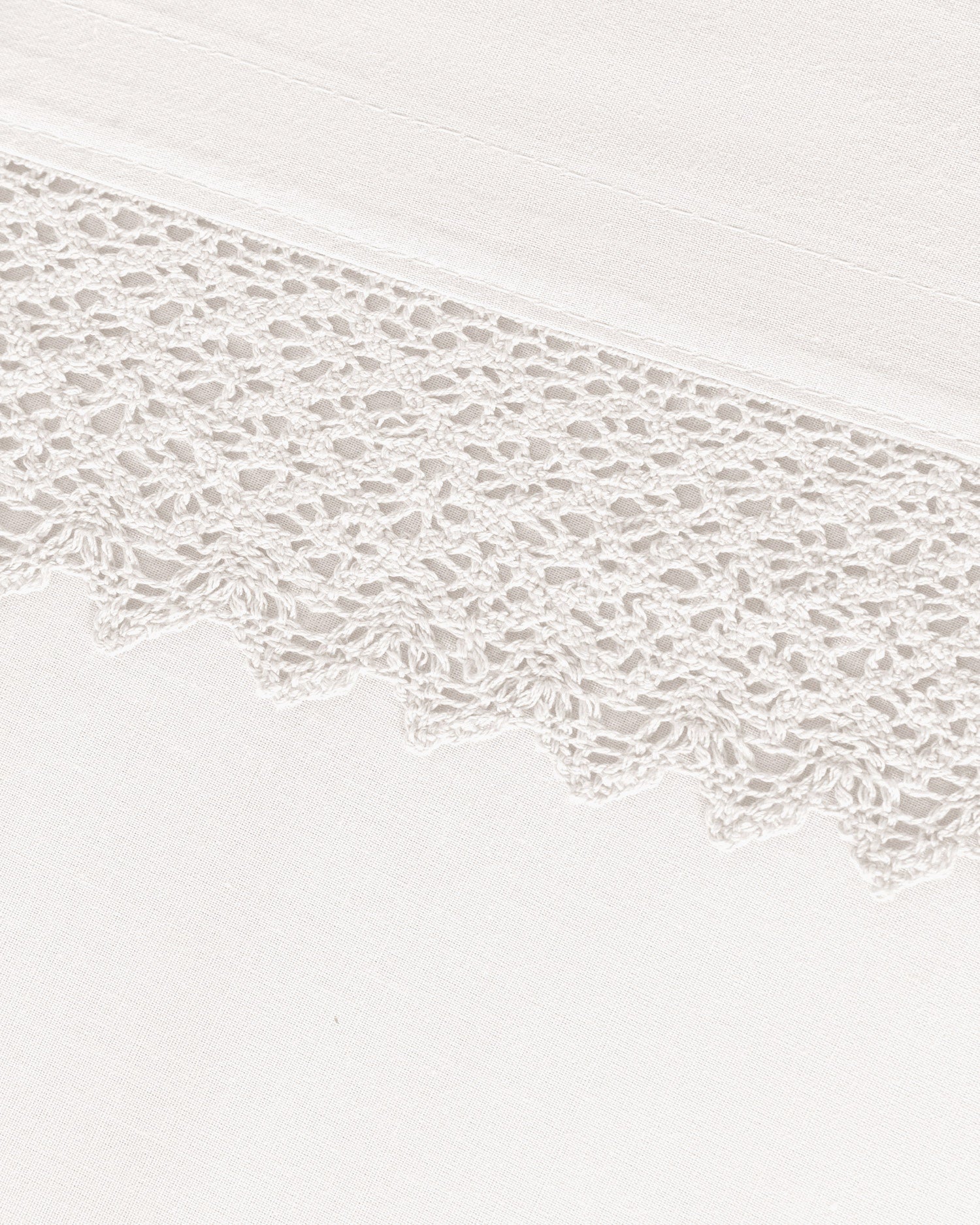 Juego de Sábanas Aplique Lisas Blanco