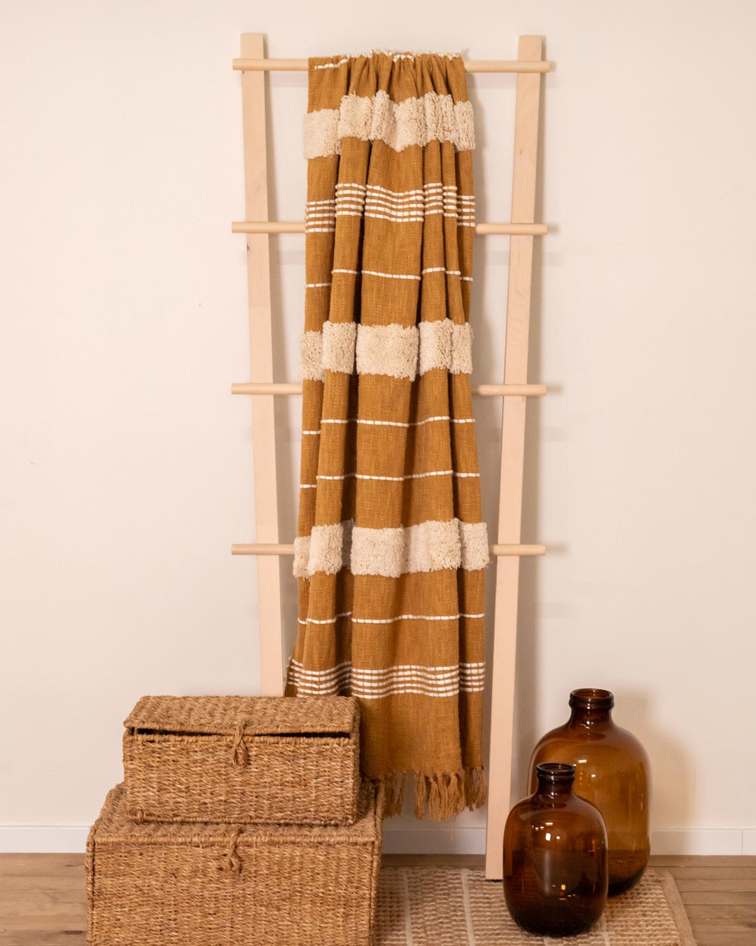 Plaid Algodón Domus Ocre