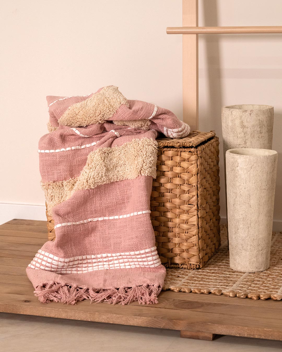Plaid Algodón Domus Rosa Keike