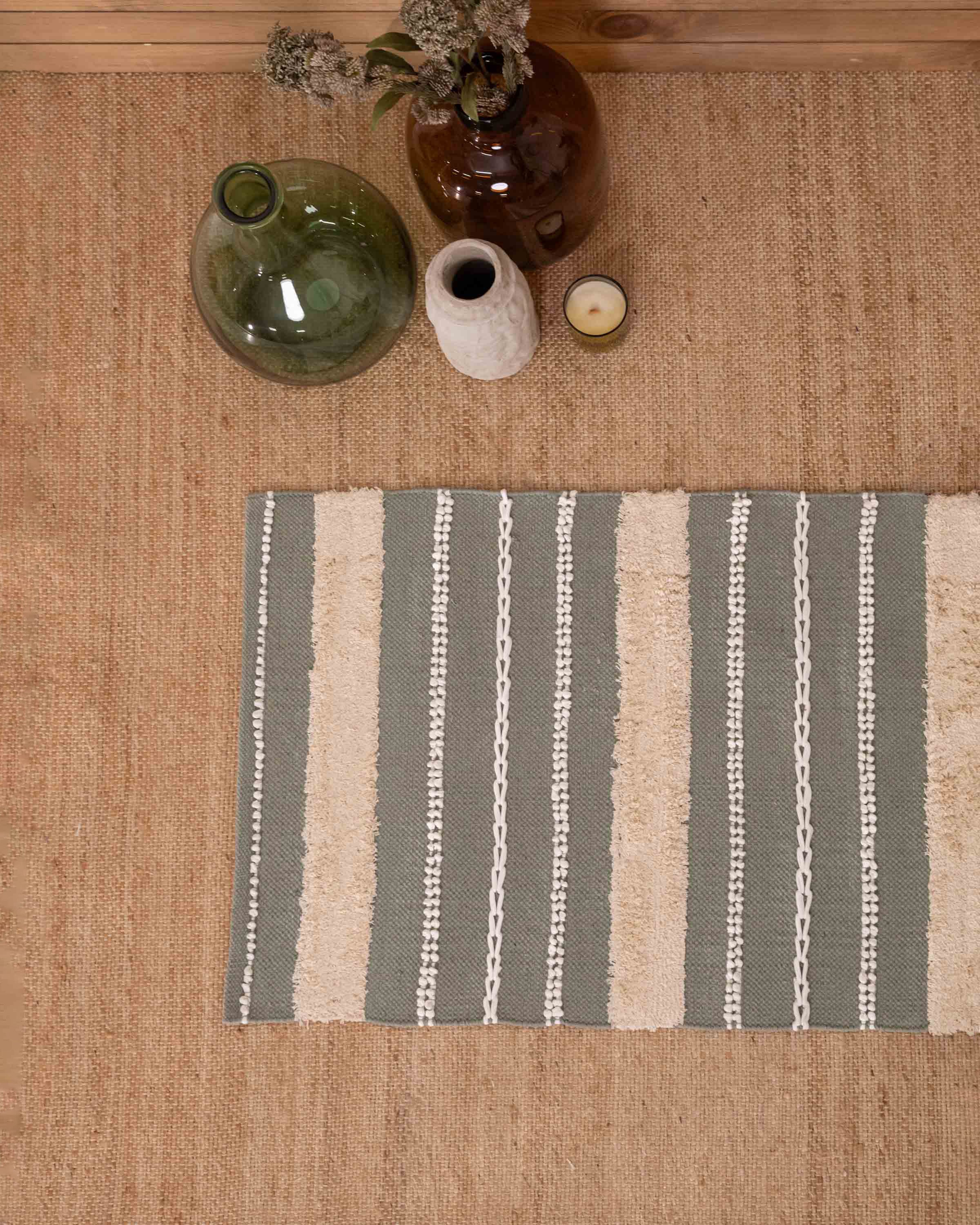 Tappeto in cotone Tiffany verde Domus