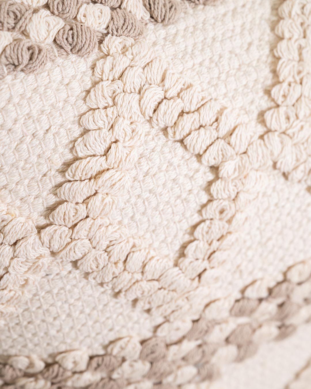 Taupe Cotton Basette Cushion
