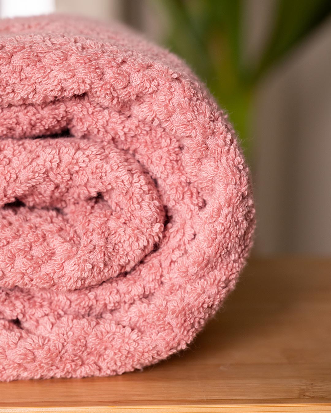 Toalla Chenilla Flecos Lisa 550g Rosa Keike
