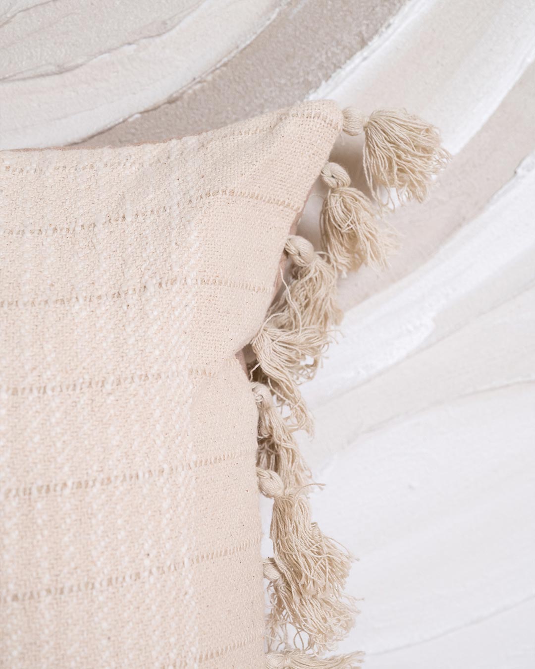Coussin Nundia en coton naturel