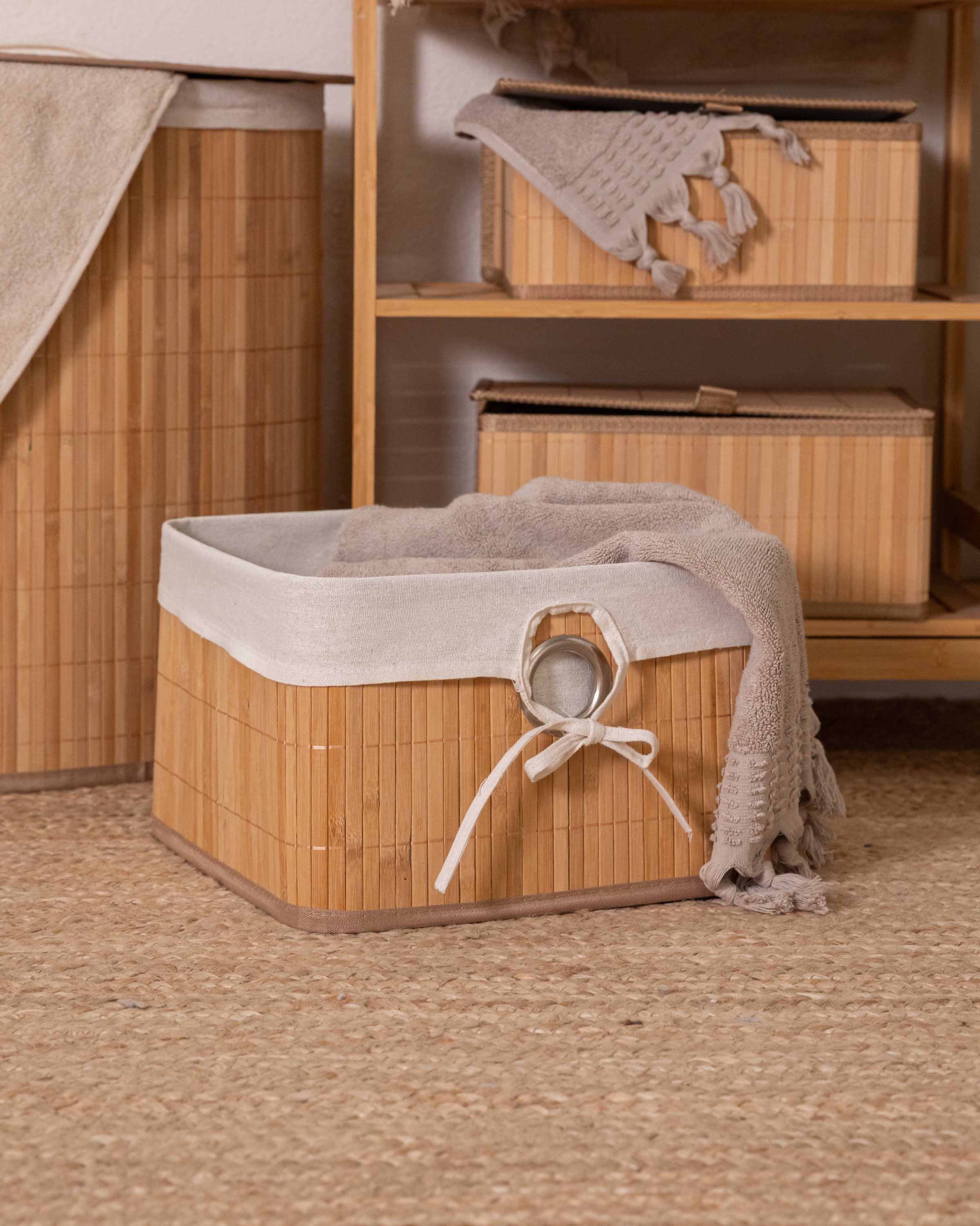 Caja Bambú Rudifer Plegable Natural