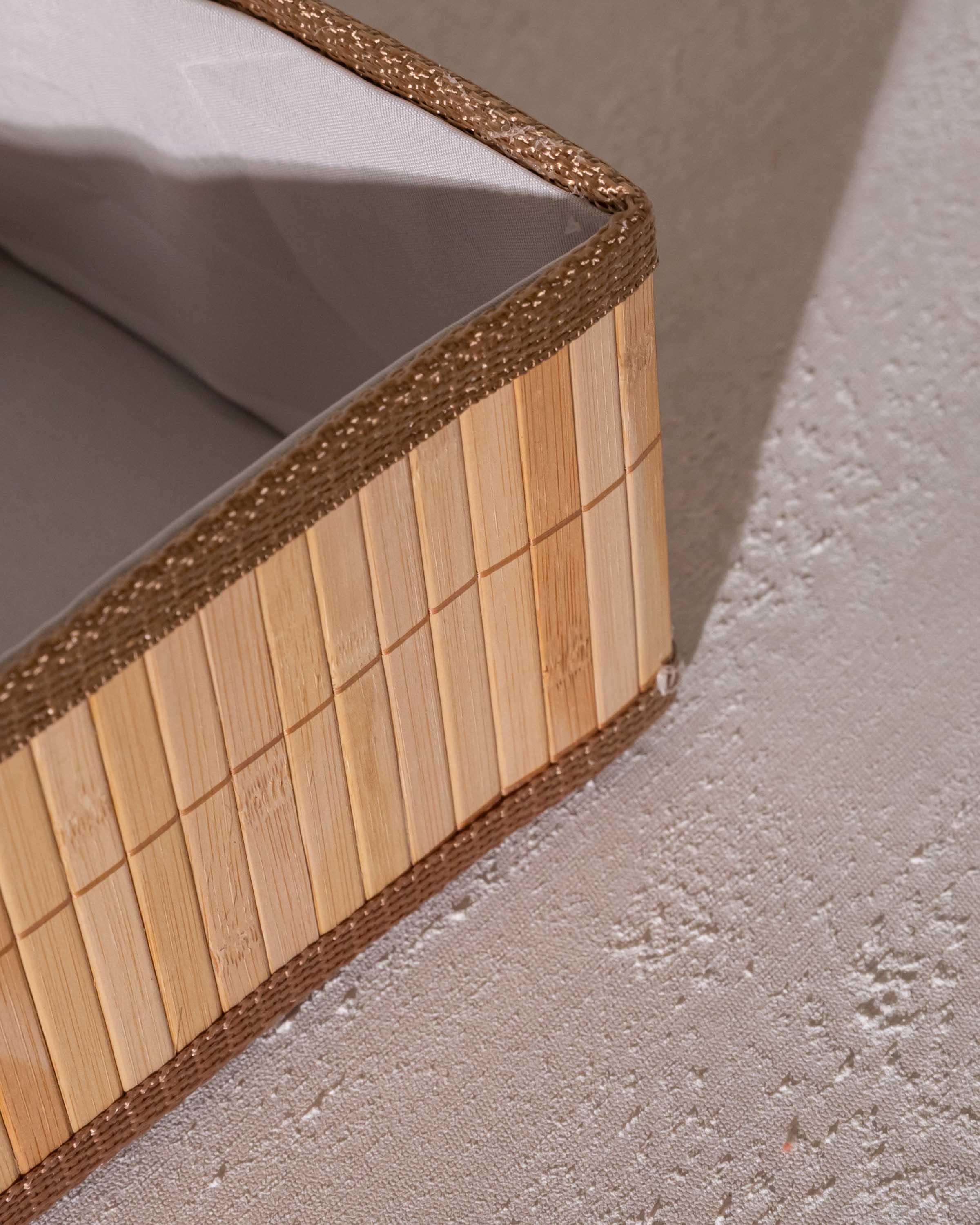 Scatola di bambù naturale con coperchio