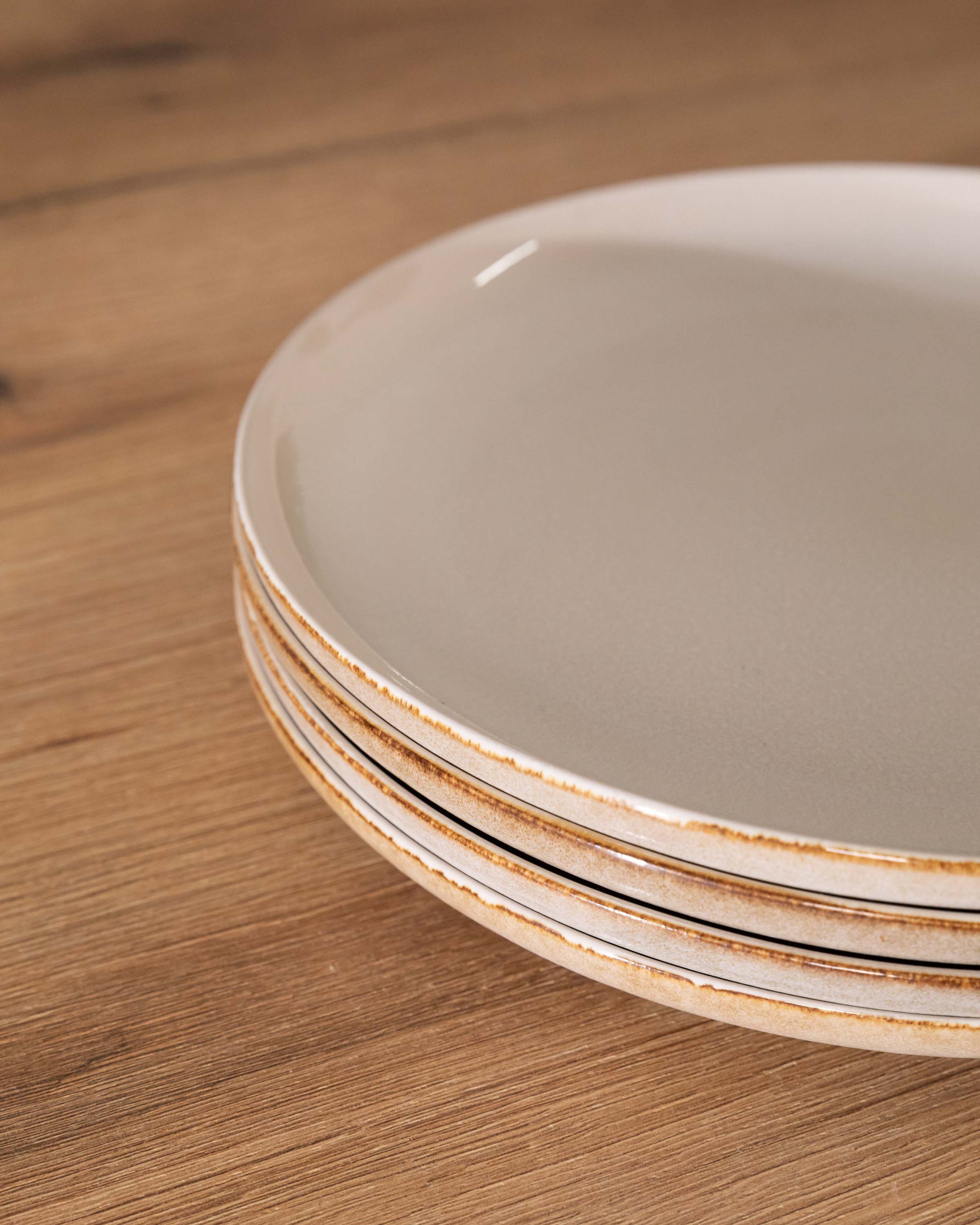 Plato Llano Danilia Beige | Pack de 6