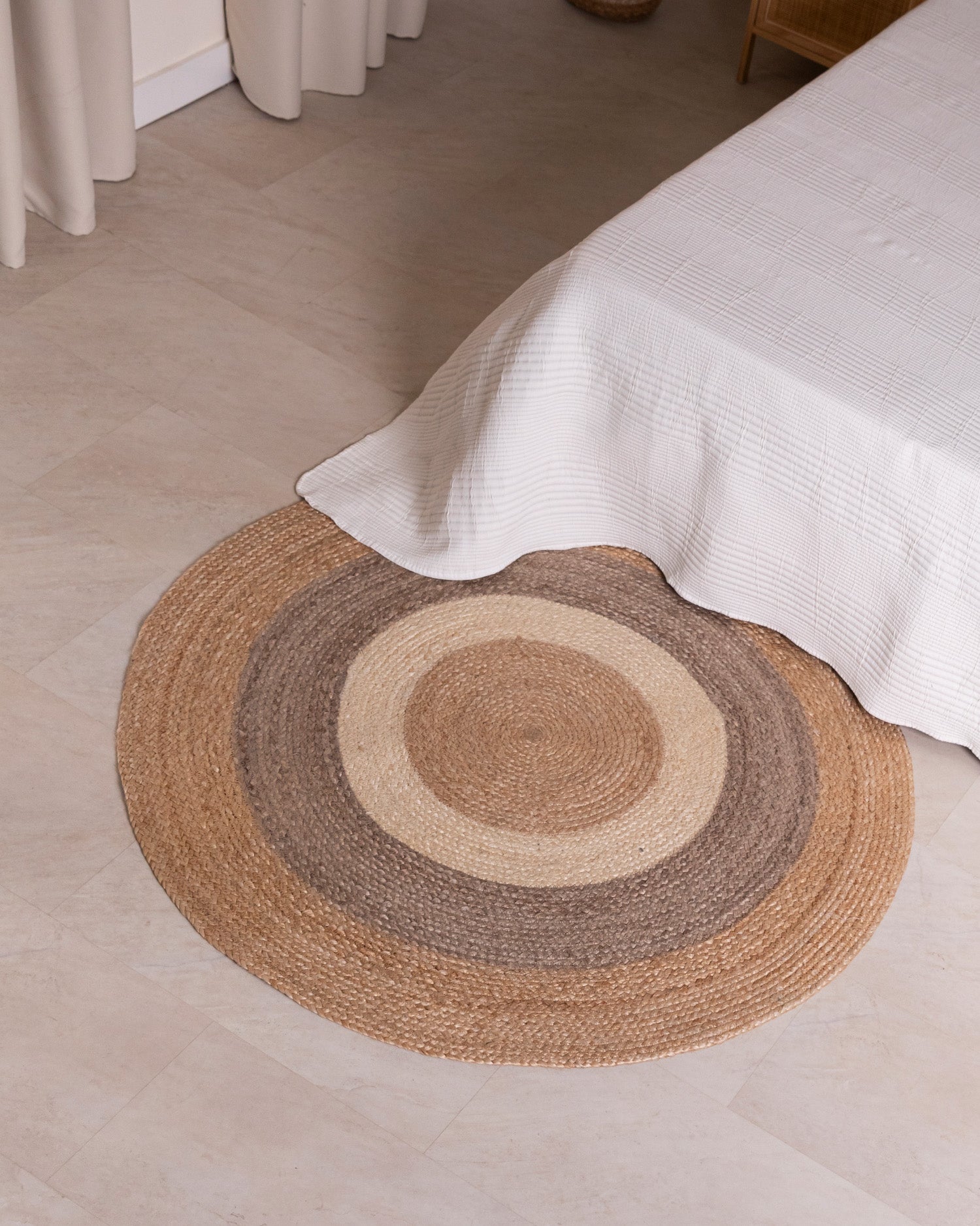 Alfombra Yute Redonda Beefwood Natural