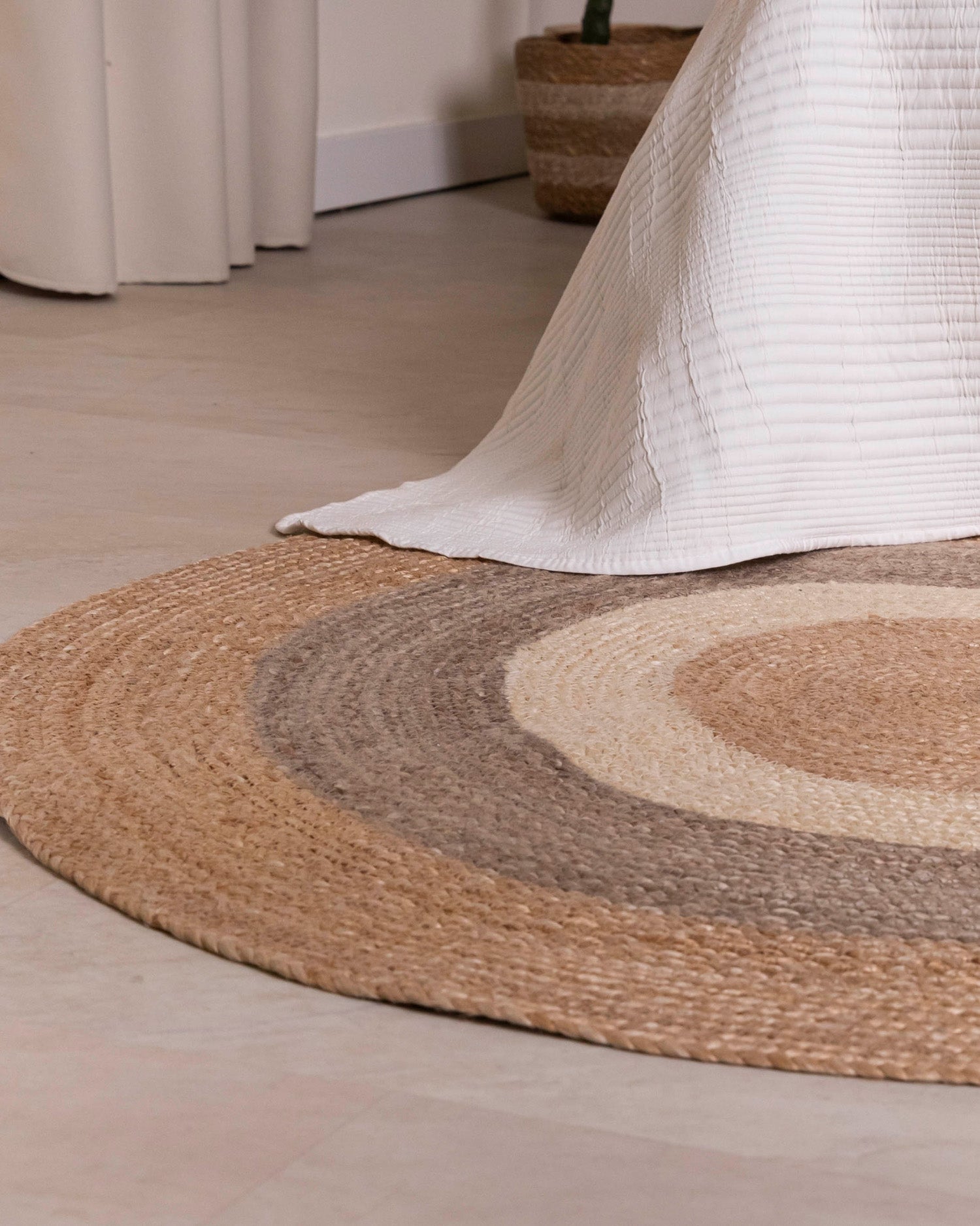 Alfombra Yute Redonda Beefwood Natural