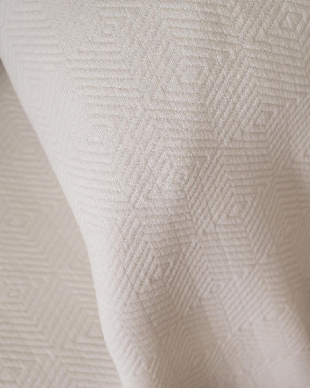Colcha Algodón Jacquard Máximo Blanco
