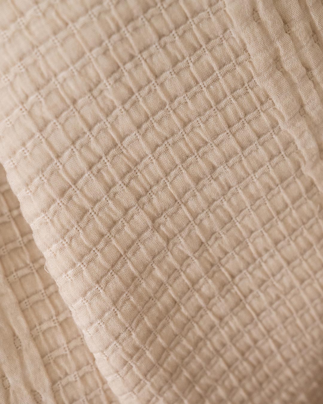 Copriletto in cotone jacquard Paula Taupe