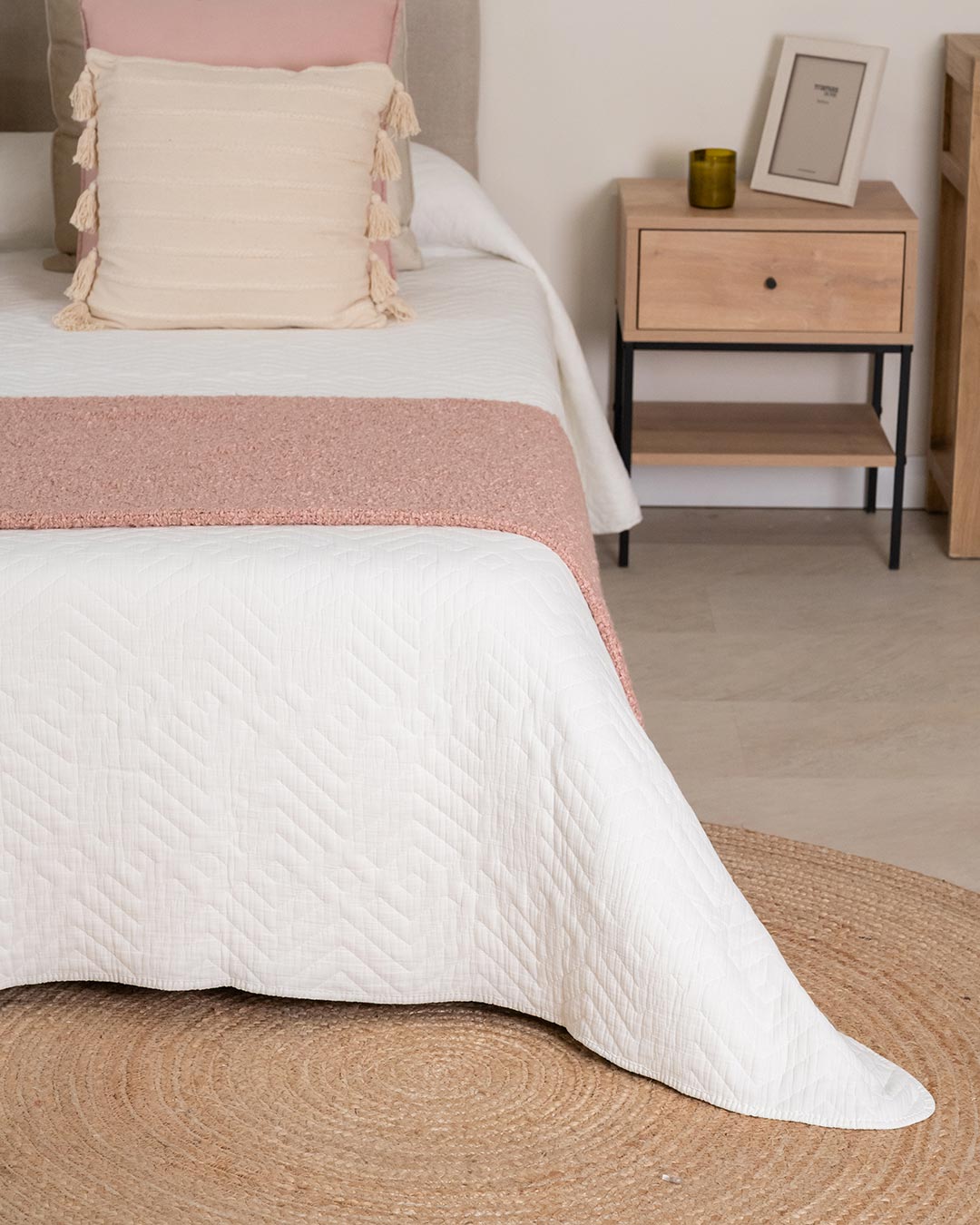Colcha Jacquard Nela Blanco