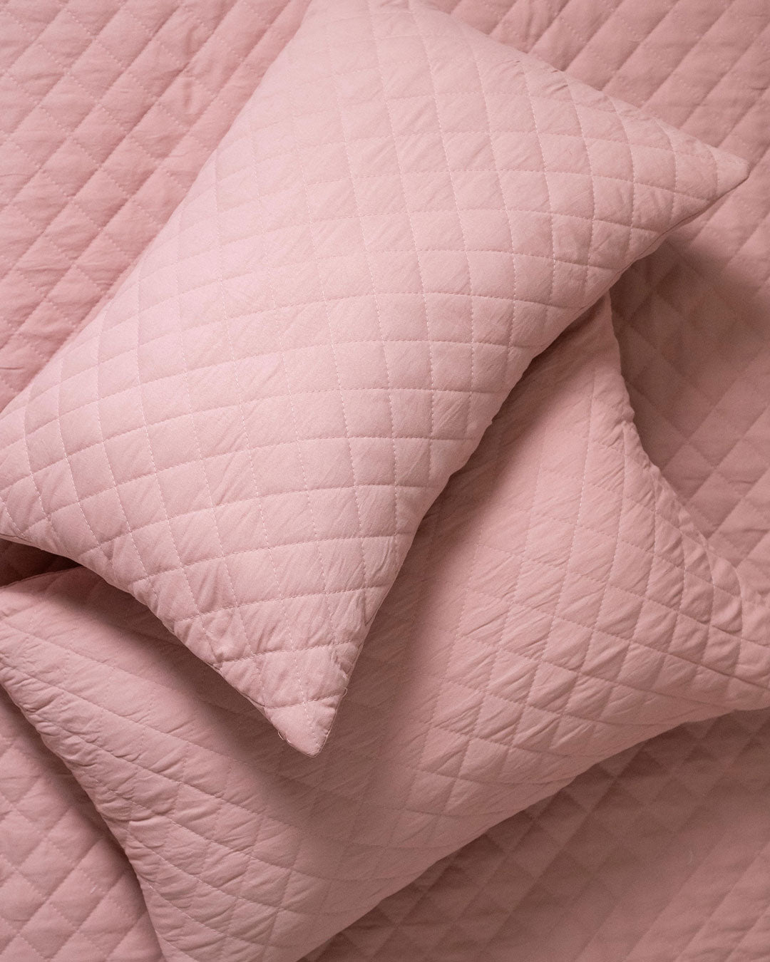 Funda Nórdica Acolchada Diagonal Rosa Keike