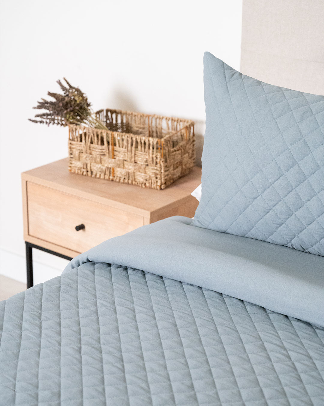 Funda Nórdica Acolchada Diagonal Azul Keike