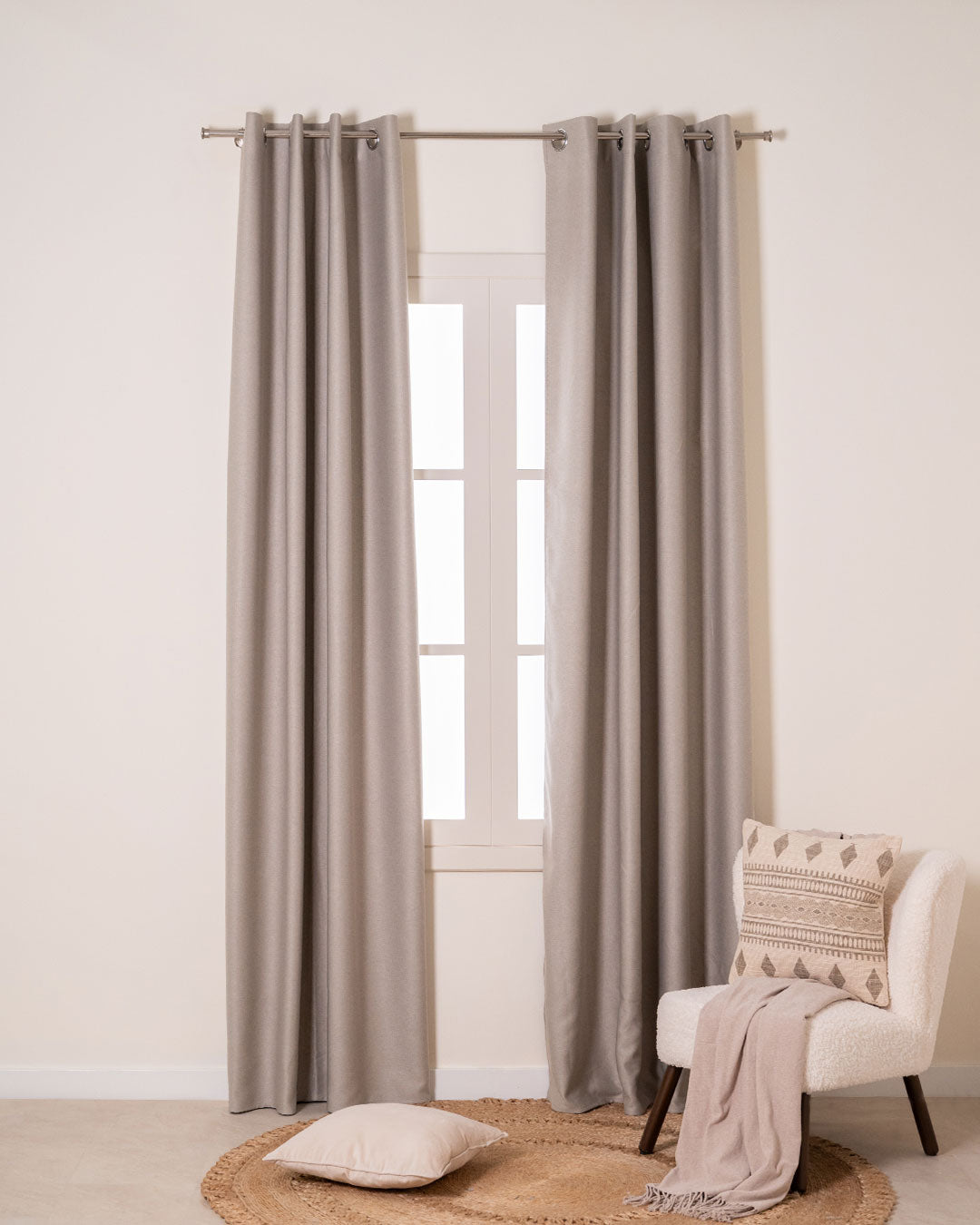 Cortina ollao torla opaca beige