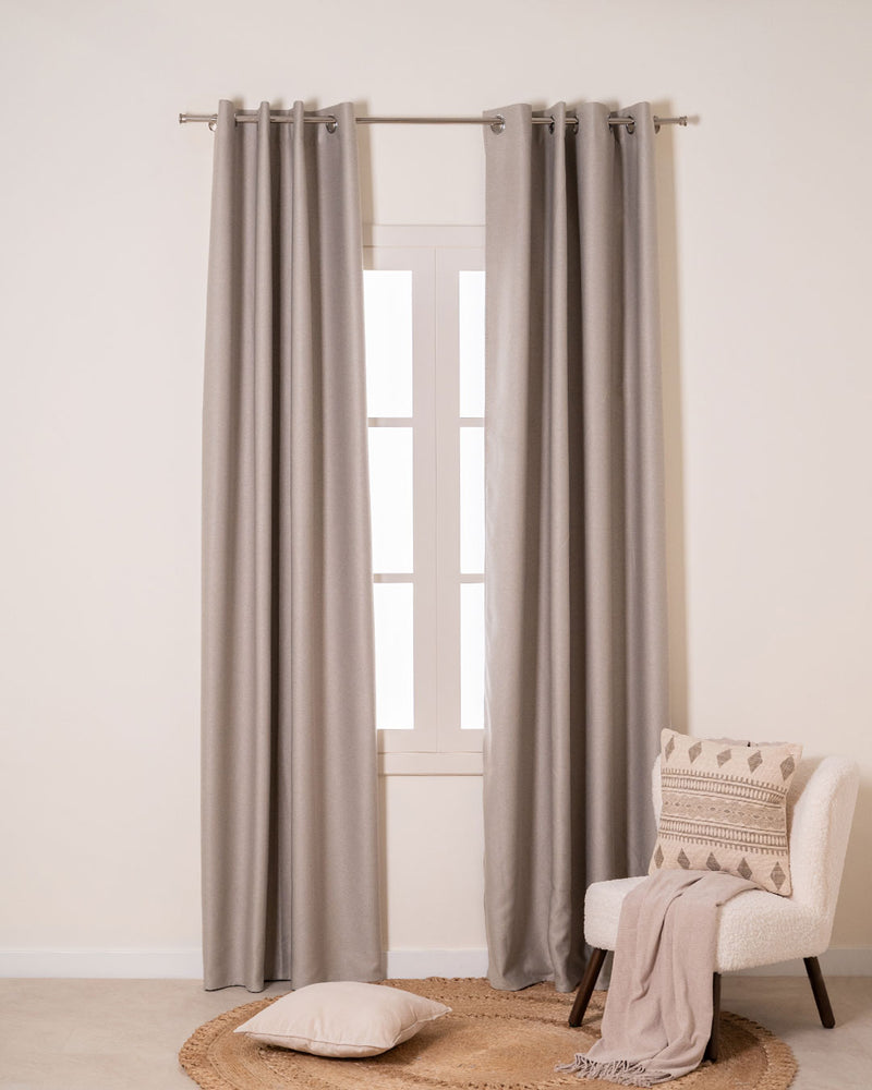 Cortina ollao torla opaca beige