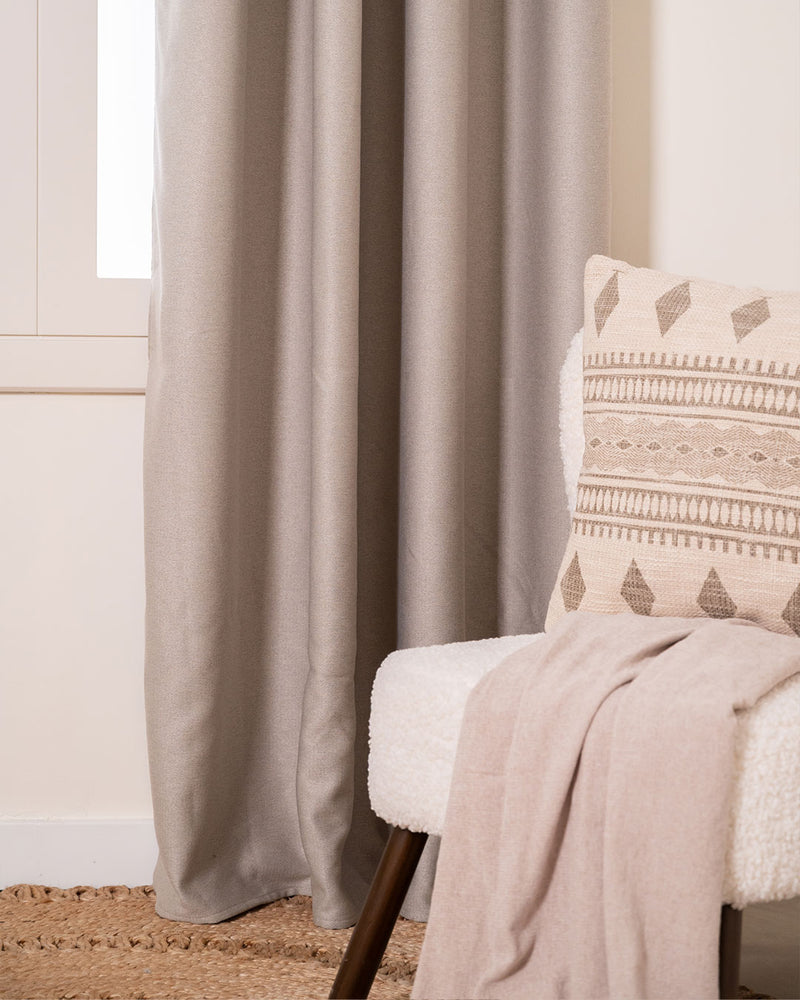 Cortina ollao torla opaca beige