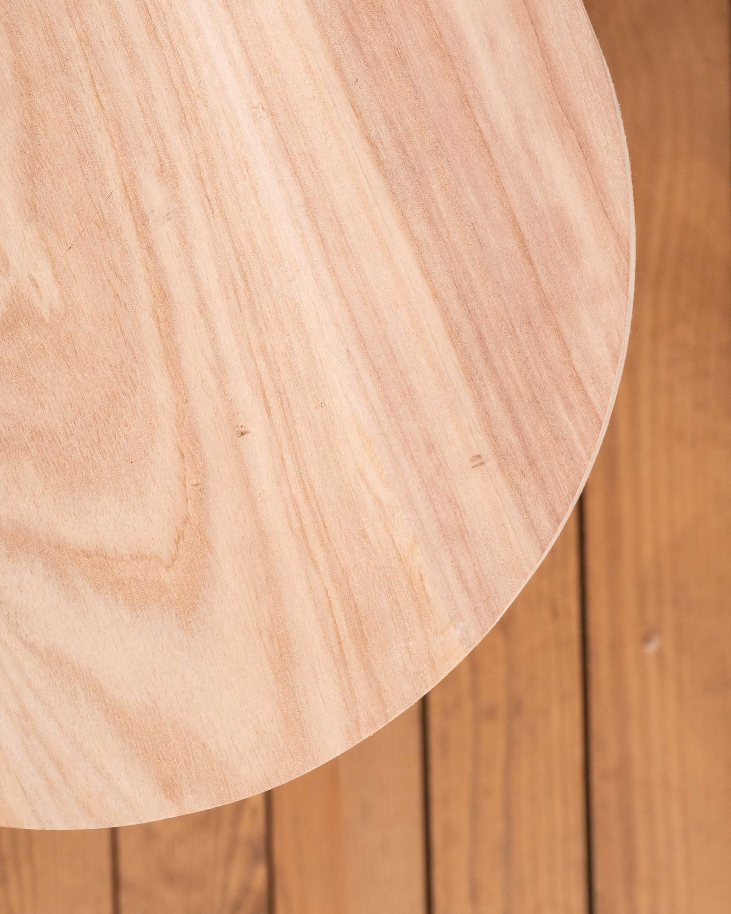 Mesa Auxiliar Redonda Madera Natural