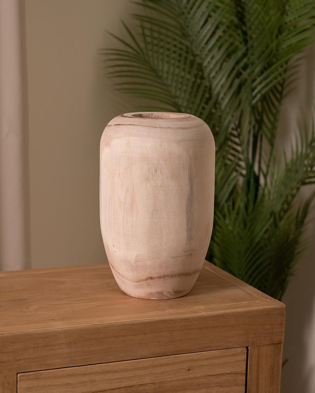 Jarrón Madera Natural