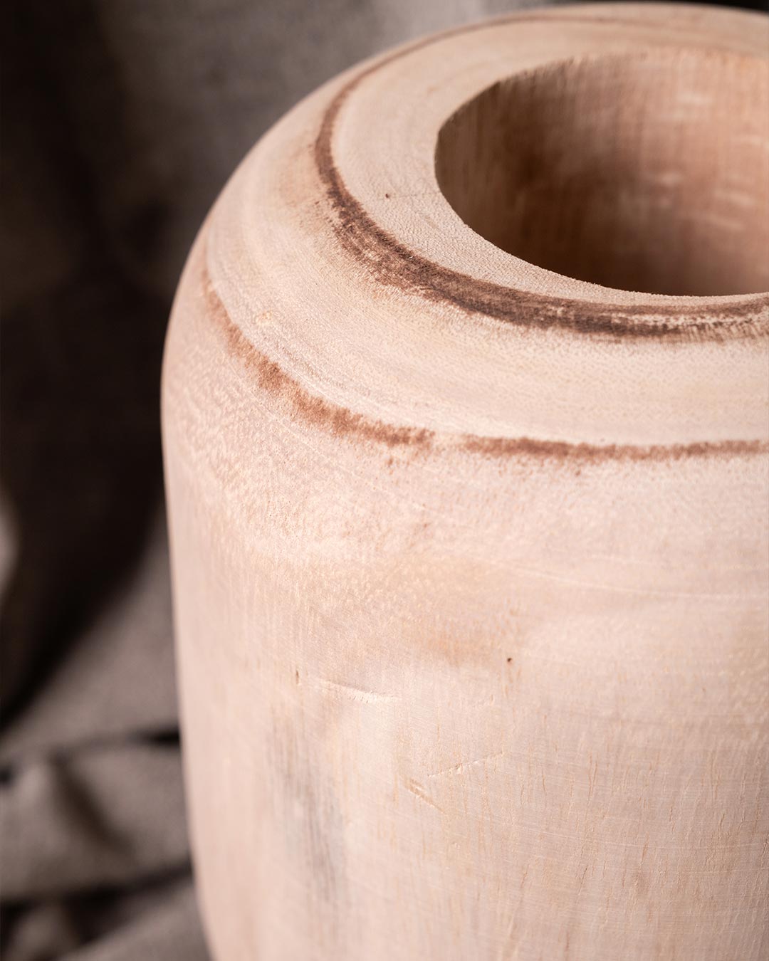 Jarrón Madera Natural