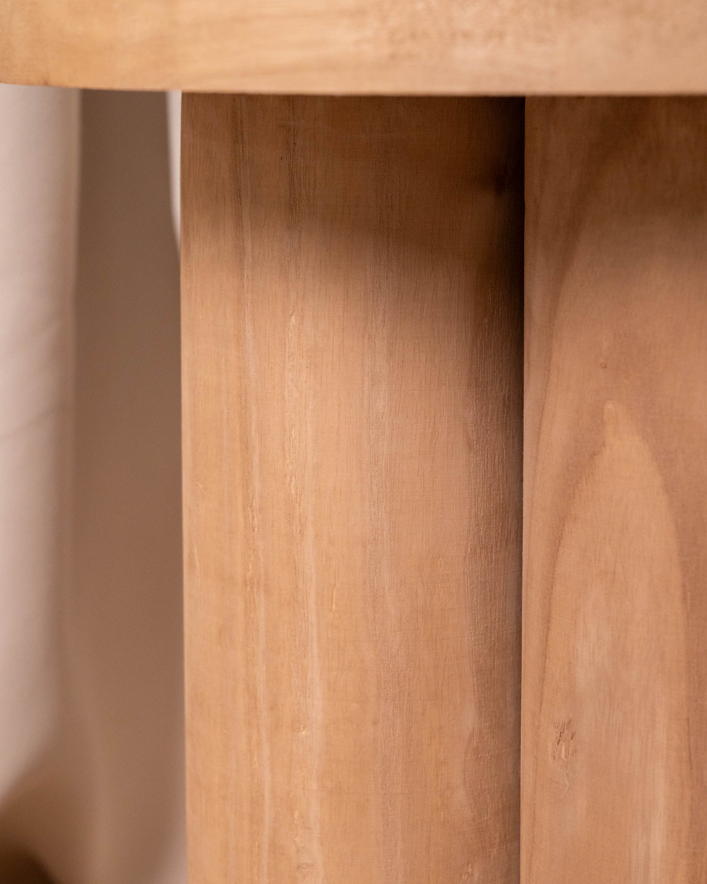 Mesa Auxiliar Redonda Madera Marrón