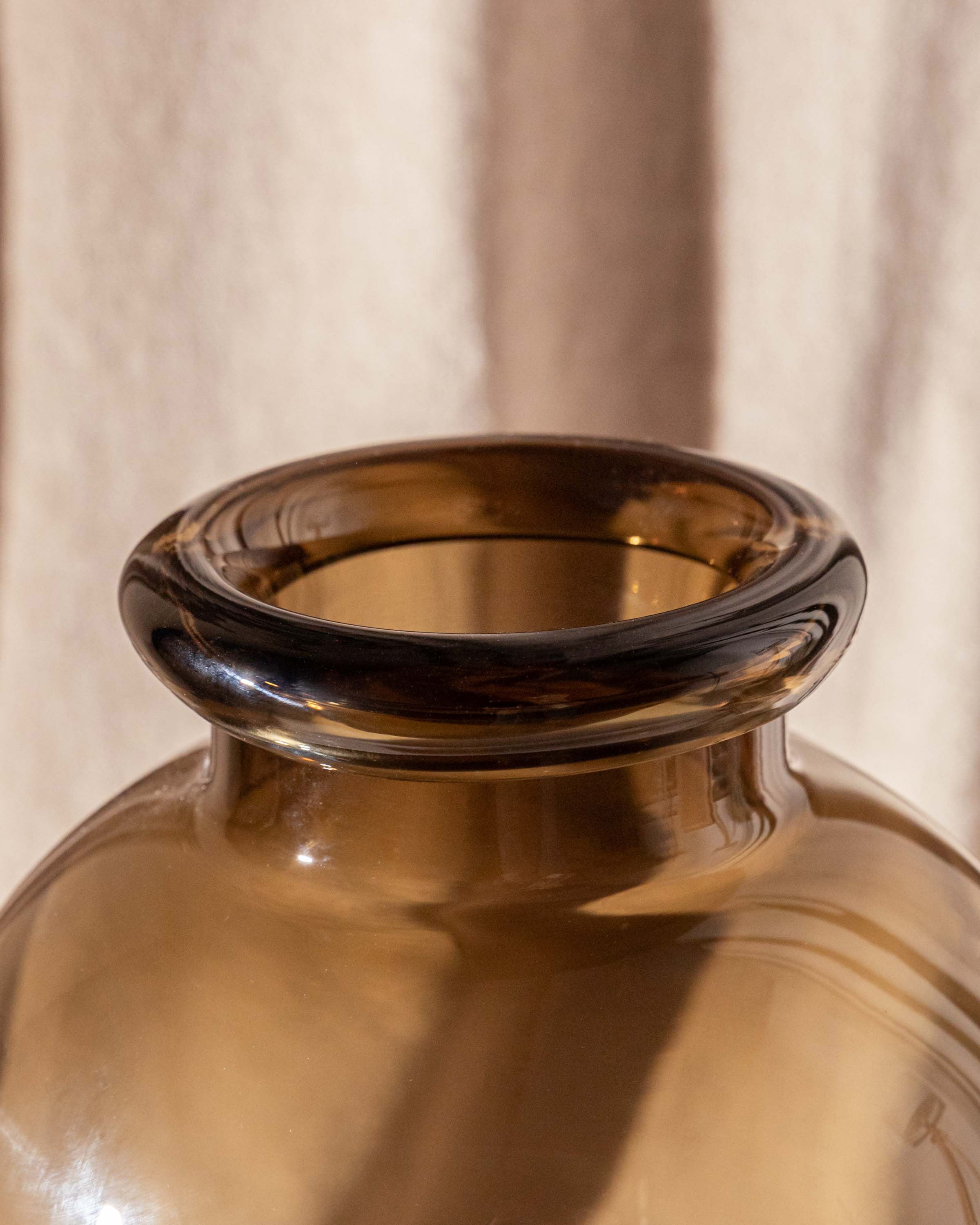 Jarrón Cristal Grande Gris