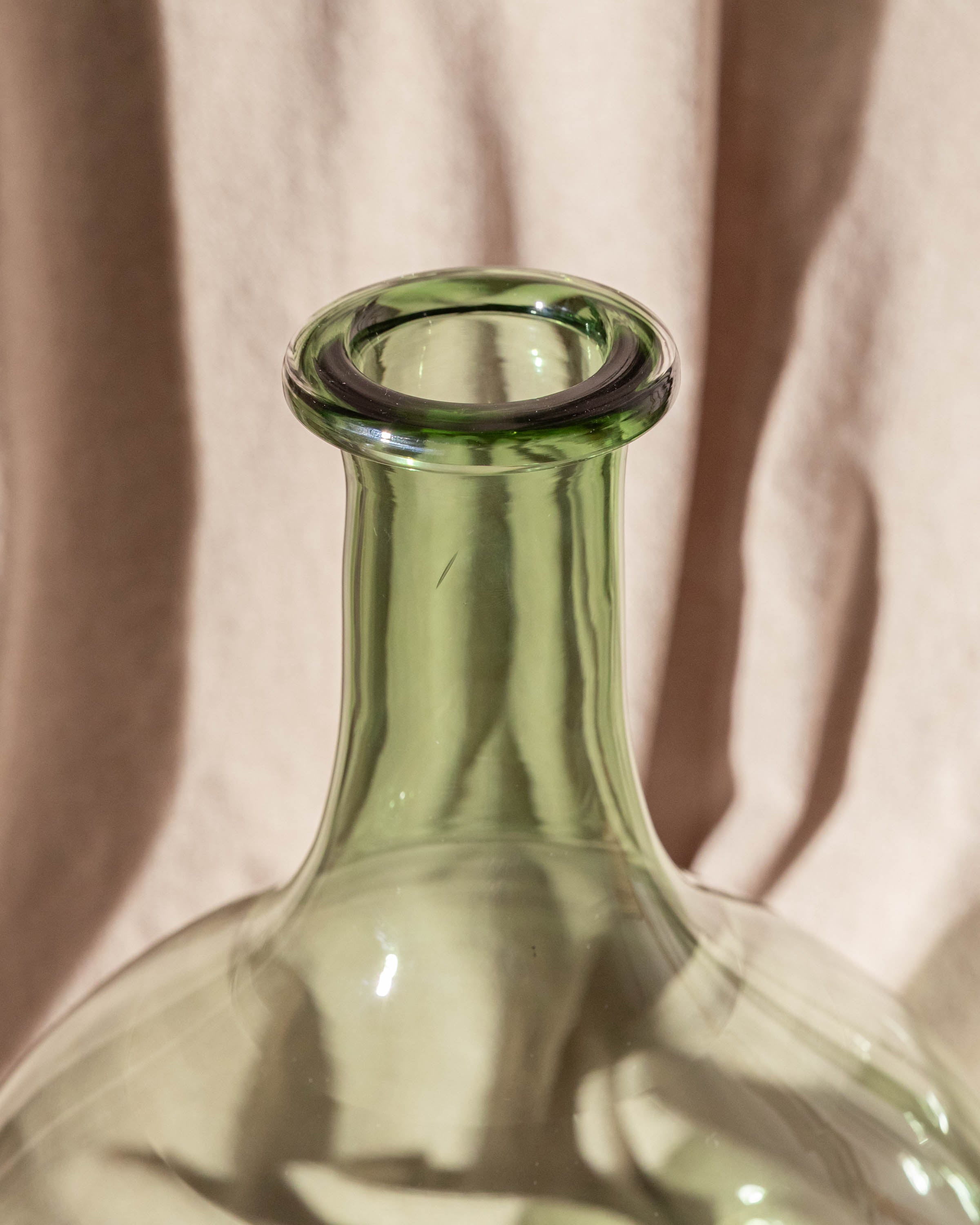 Jarrón de Cristal Damajuana Verde
