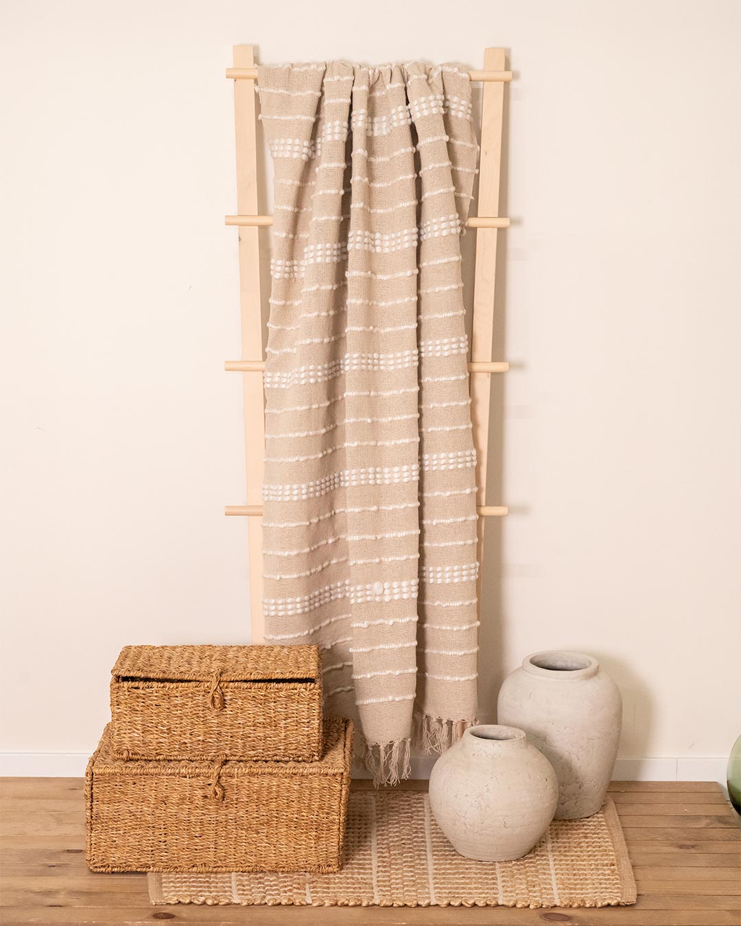 Plaid Algodón Marani Topo