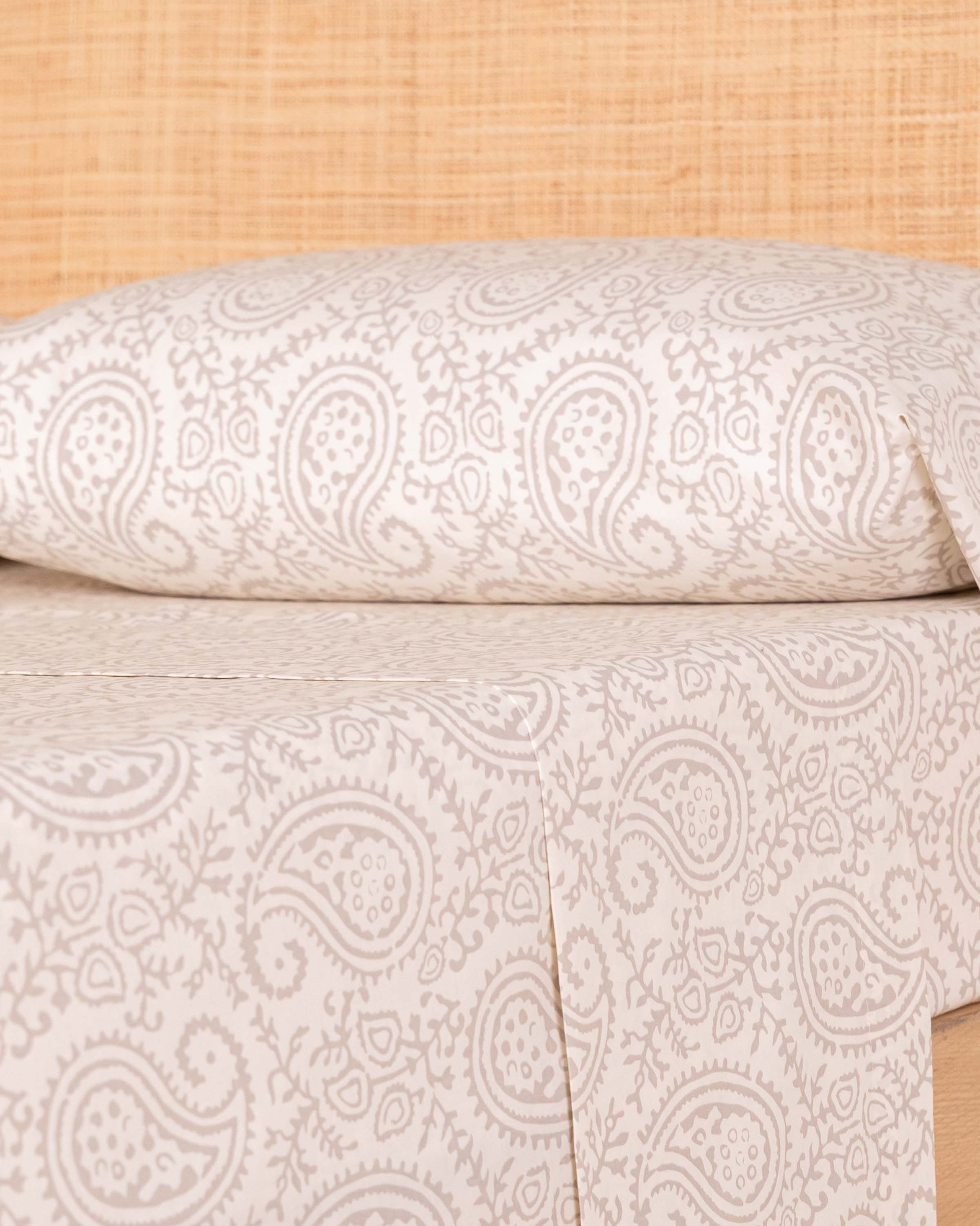 Juego de Sábanas Caterina Algodón Satén Gris Claro