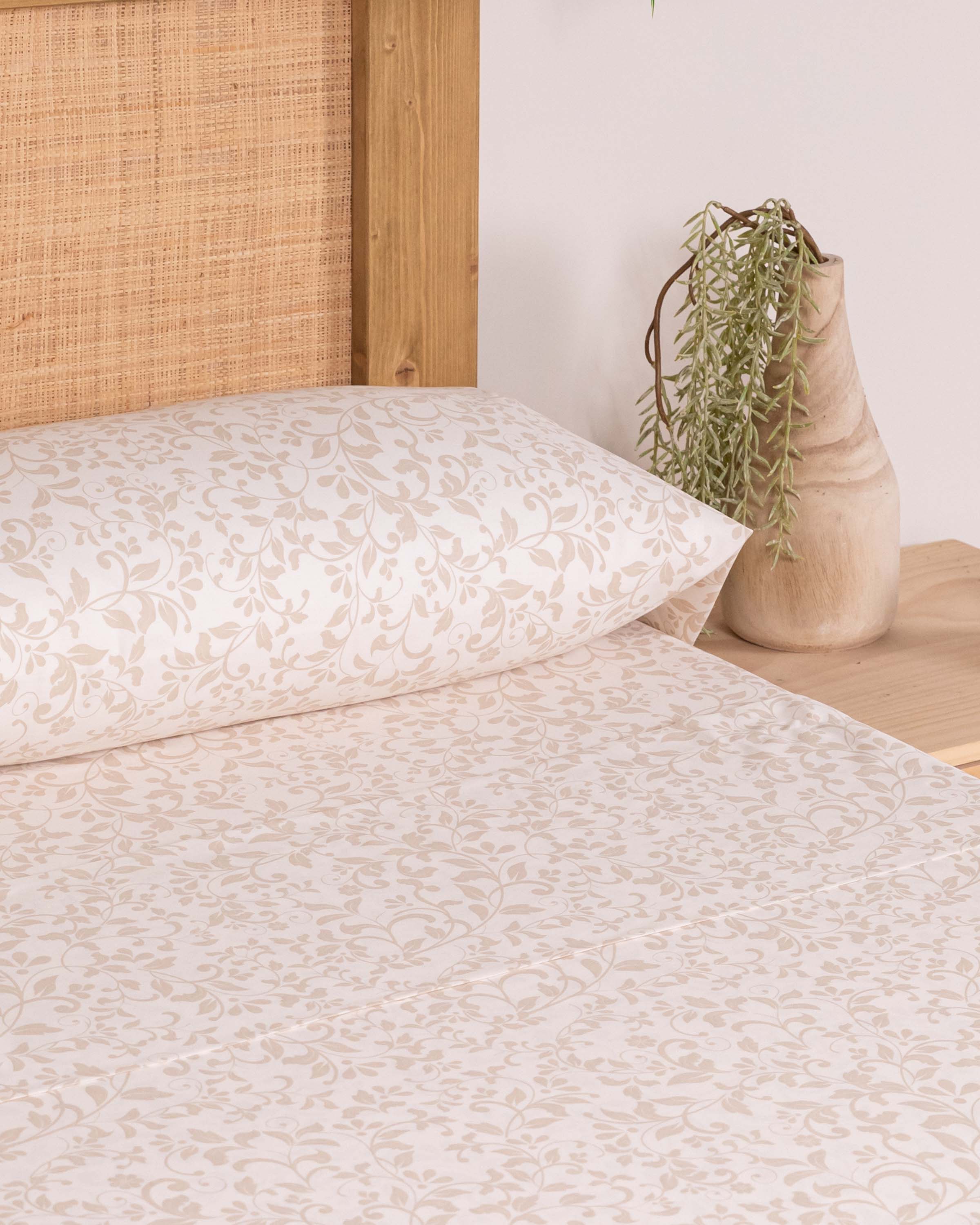 Juego de Sábanas Spices Algodón Satén Topo