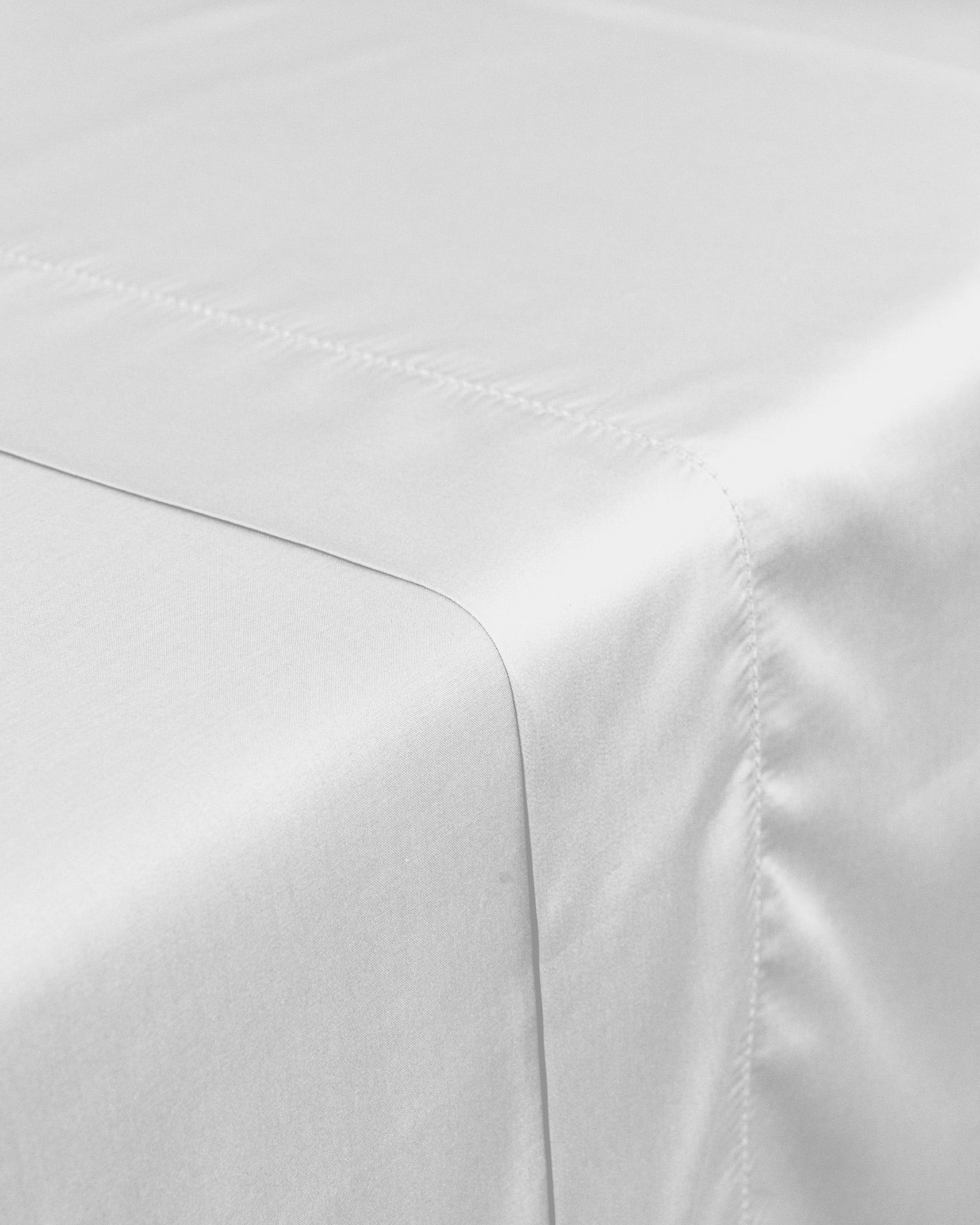 Juego de Sábanas Satén con Vainica Lisas Blanco