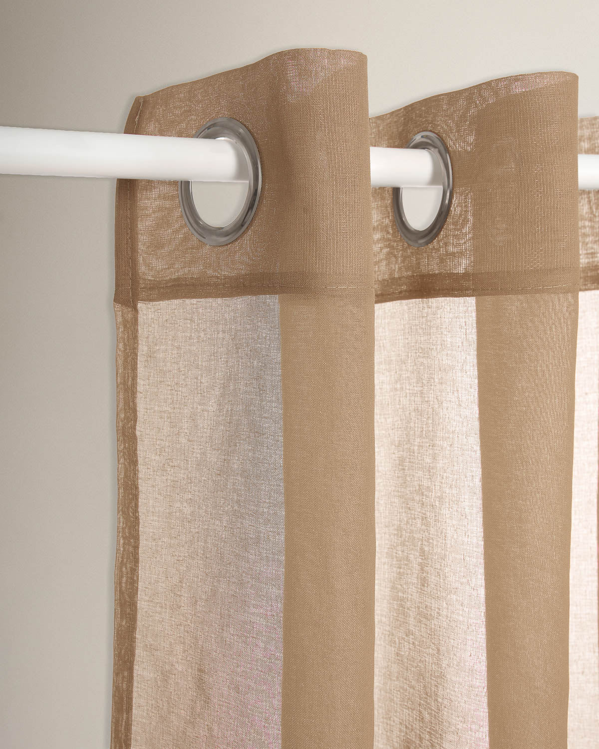 Cortina ollao molly semitranslúcida beige