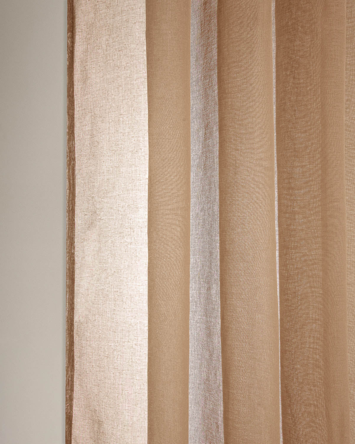 Cortina ollao molly semitranslúcida beige