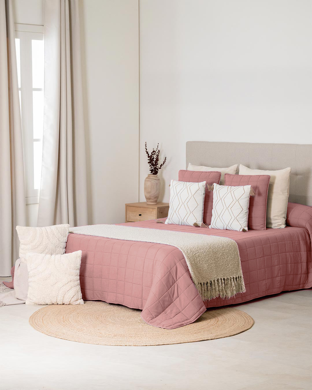 Colcha Cuadros Lisa Rosette